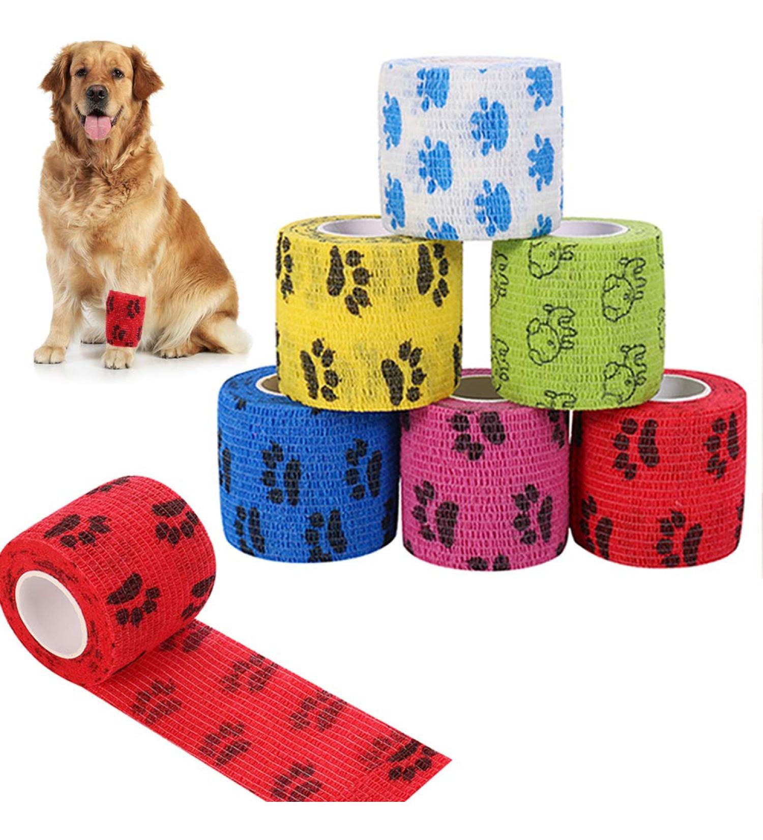 Veraing Self-Adhesive Bandage for Pets | Elastic Cohesive Bandages for Dogs & Horses | 6 Rolls for Wrists & Ankles - Buy Online on GoSupps.com