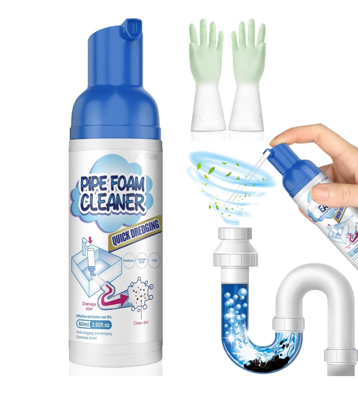 Japanese Drain Foam Cleaner - 2.02 Fl Oz | Herios Expanding Foam for Sink & Drain Cleaning - Buy Online on GoSupps.com