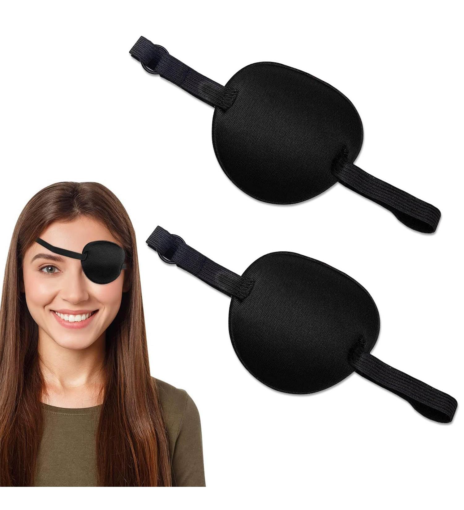 Buy 2 Pcs 3D Adjustable Eye Patch for Adults & Kids - Amblyopia & Lazy Eye Costume Accessory (Black - Buy Online on GoSupps.com