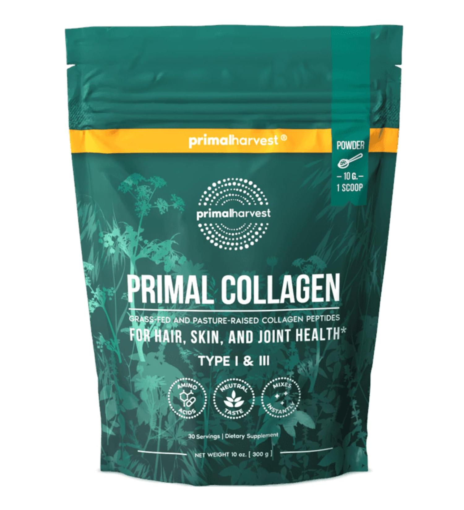 Primal Harvest Collagen Powder - Type I & III Peptides for Hair Skin & Nails | Unflavored 10 Oz | Buy Online Internationally - Buy Online on GoSupps.com