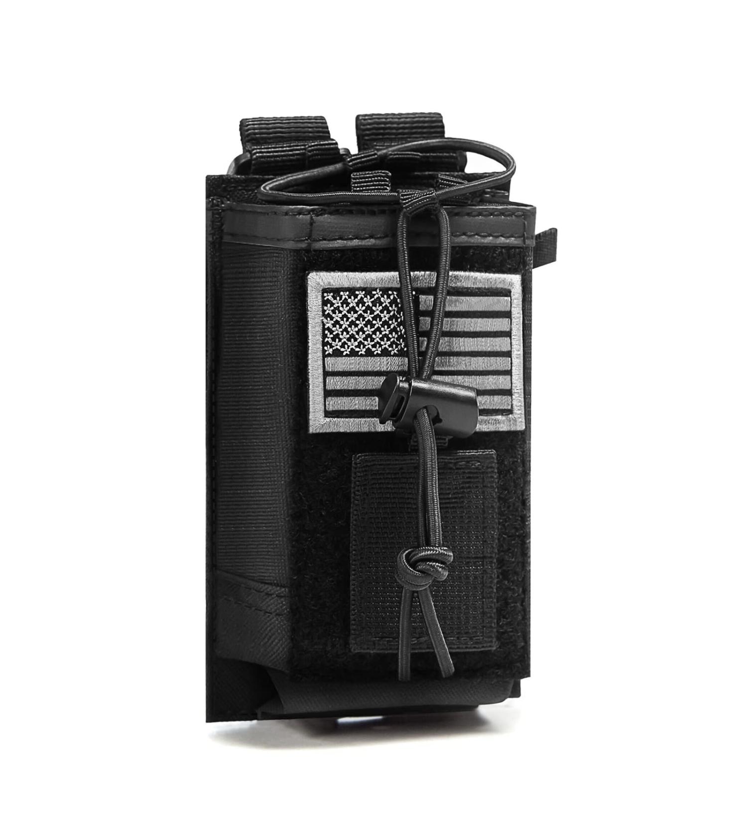 Tactical Radio Holder - Military Grade Molle Radio Case for Two Way Walkie Talkies | Heavy Duty Radios Pouch with Adjustable Storage and Patch - Buy Online on GoSupps.com