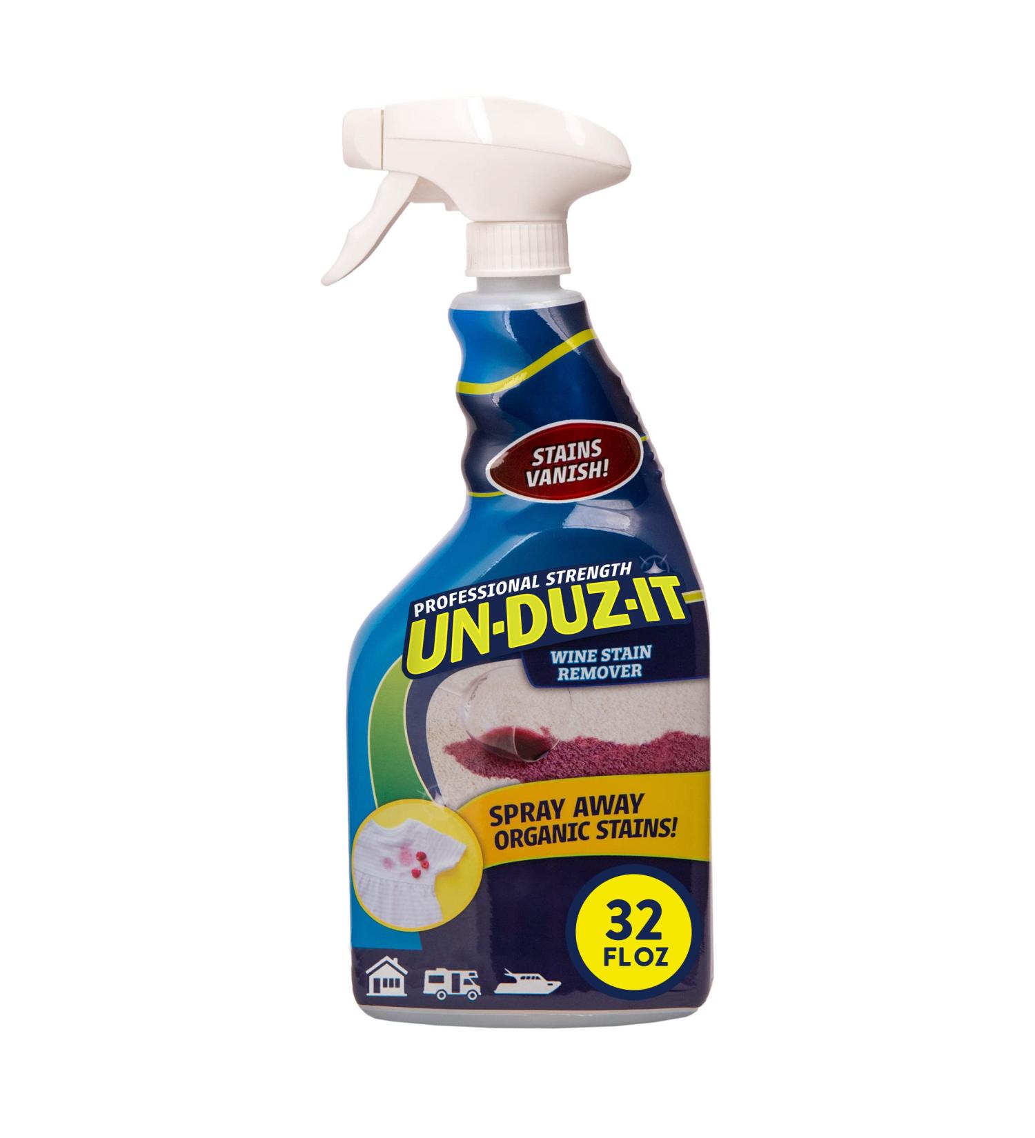 Un-Duz-It Wine Stain Remover Spray | Effective Carpet Upholstery & Fabric Cleaner - 32 Fl Oz - Buy Online on GoSupps.com