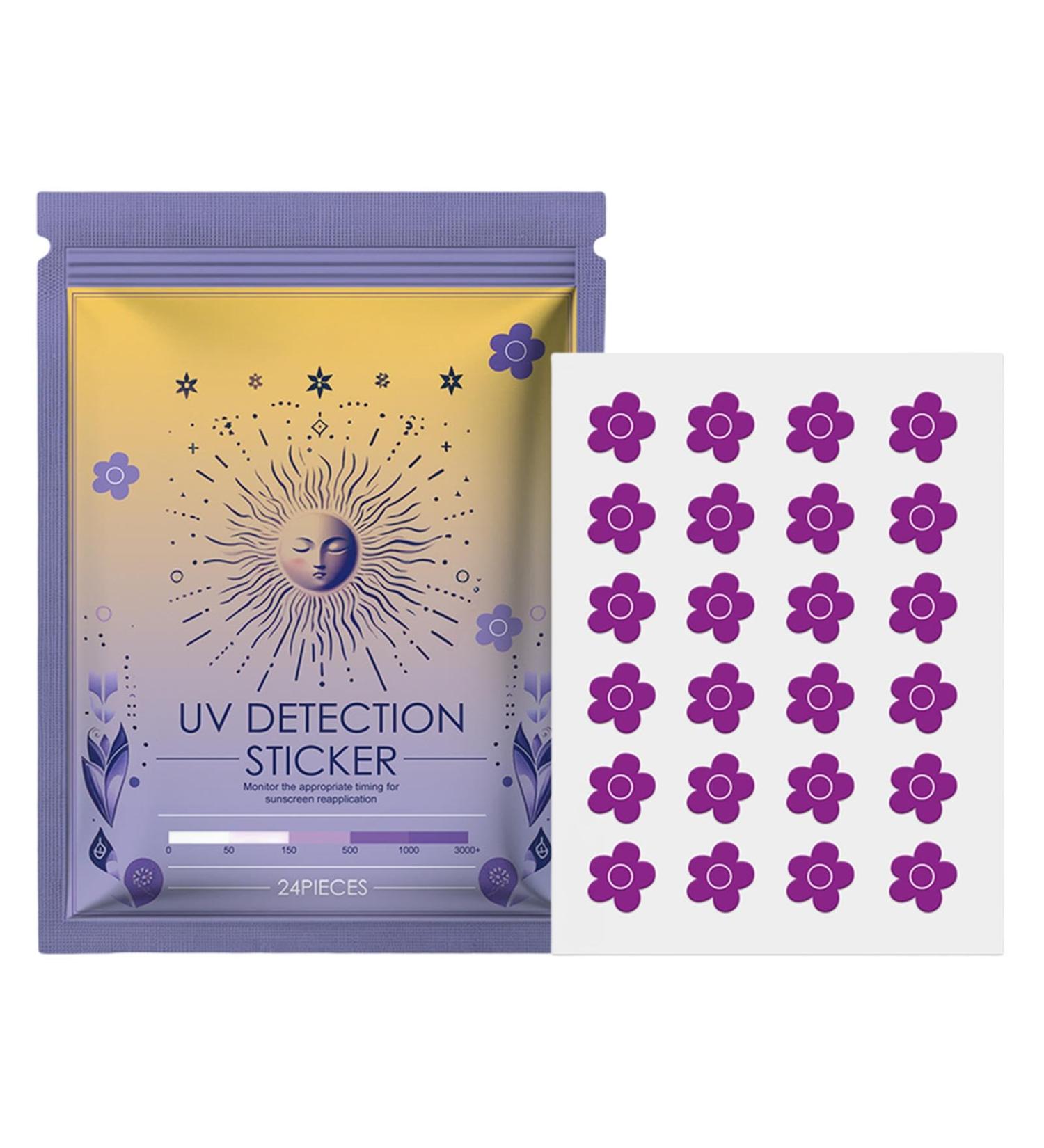 Bexdug UV Detection Stickers Sun UV Stickers | Sunblock Sticker Sunscreen Reminder Stickers Sun UV Sticker Know When to Re-Apply Sunscreen flowers - Buy Online on GoSupps.com