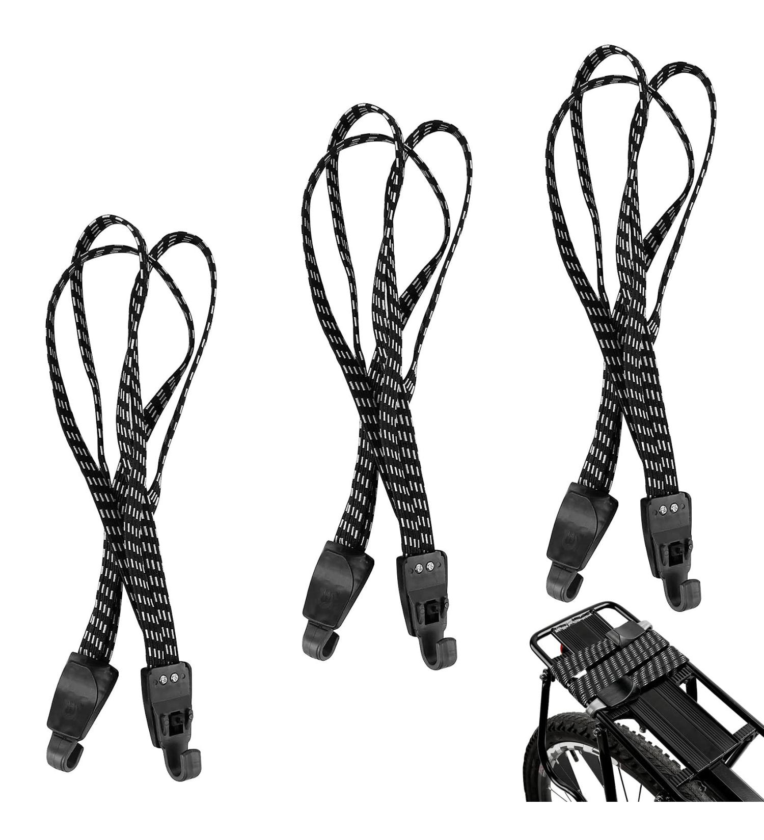 Aohcae Adjustable Bicycle Clamping Belt Luggage Rack - 3-Piece Tension Belts for Motorbike & Bike - 70cm Long - Buy Online on GoSupps.com