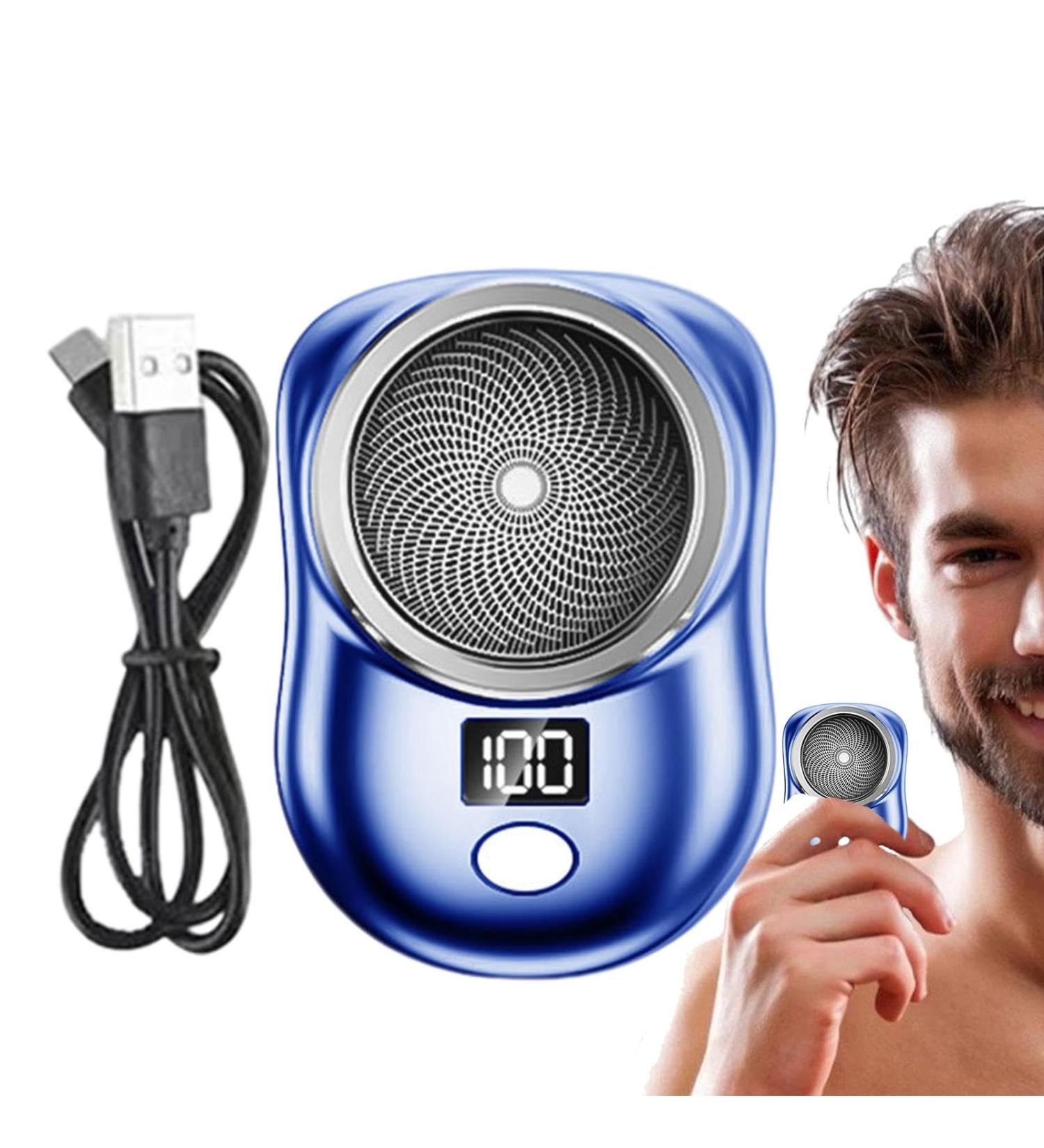 Electric Shavers for Men - Electric - Portable Electric Shavers for Men Type C Fast Charging Electric with Digital Display for Home Travel Blue - Buy Online on GoSupps.com