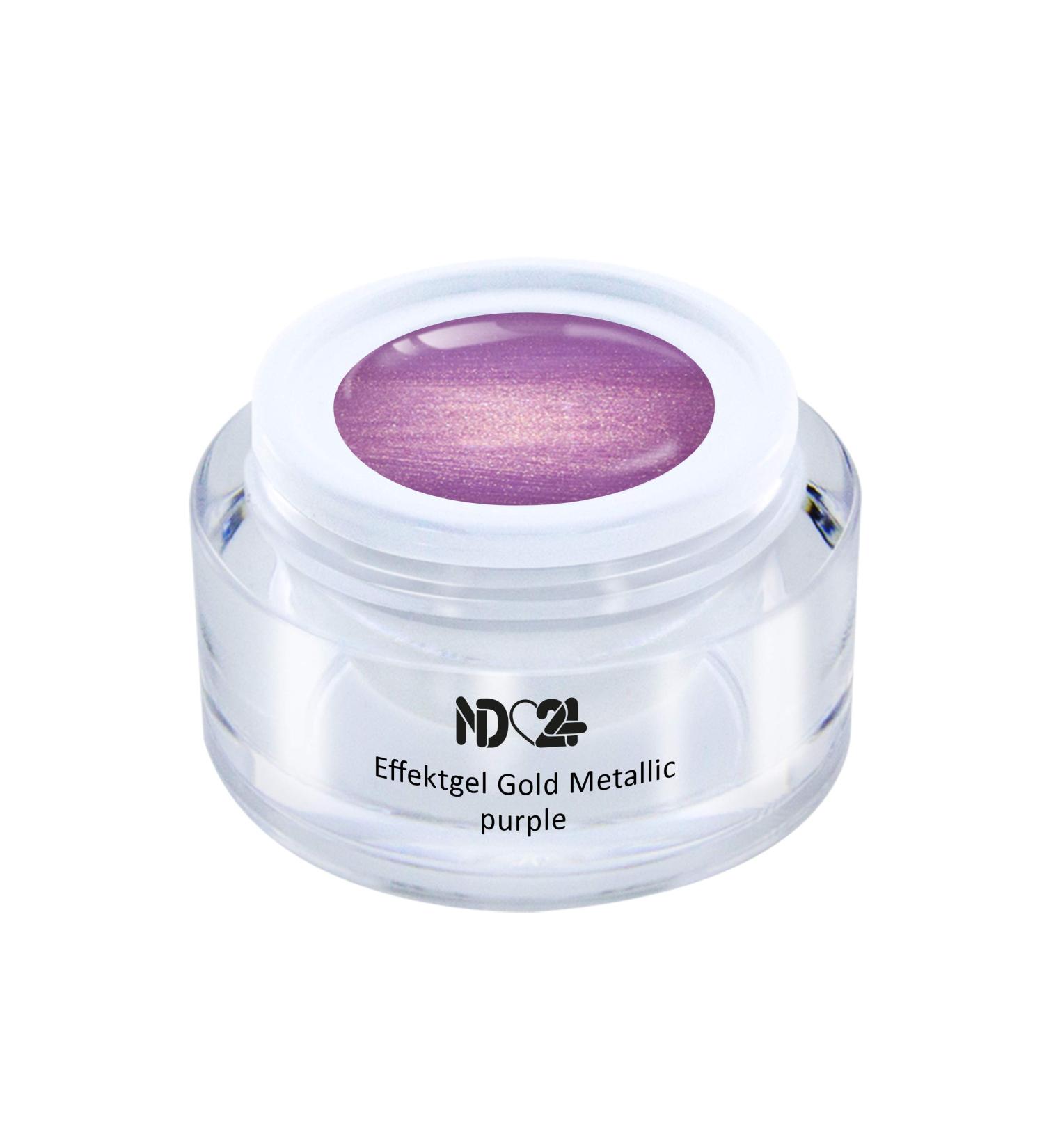 UV LED Effect Gel - Gold Metallic Purple - Studio Quality - Made in Germany - 5ml - International Shipping - Buy Online on GoSupps.com