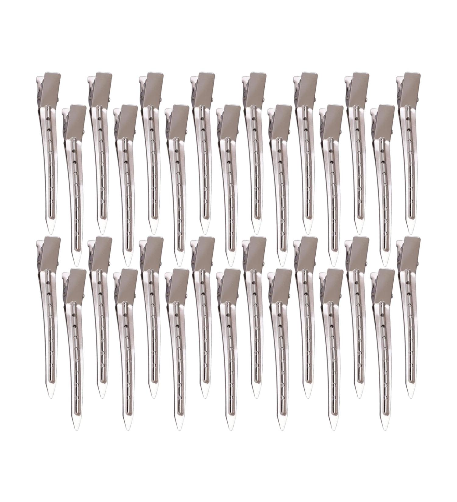 Acpetdr 30-piece set of duckbill clips rust-proof metal crocodile curling clips with holes suitable for hair styling hair dyeing silver hair clips for women metal hair clips - curling clips - Buy Online on GoSupps.com