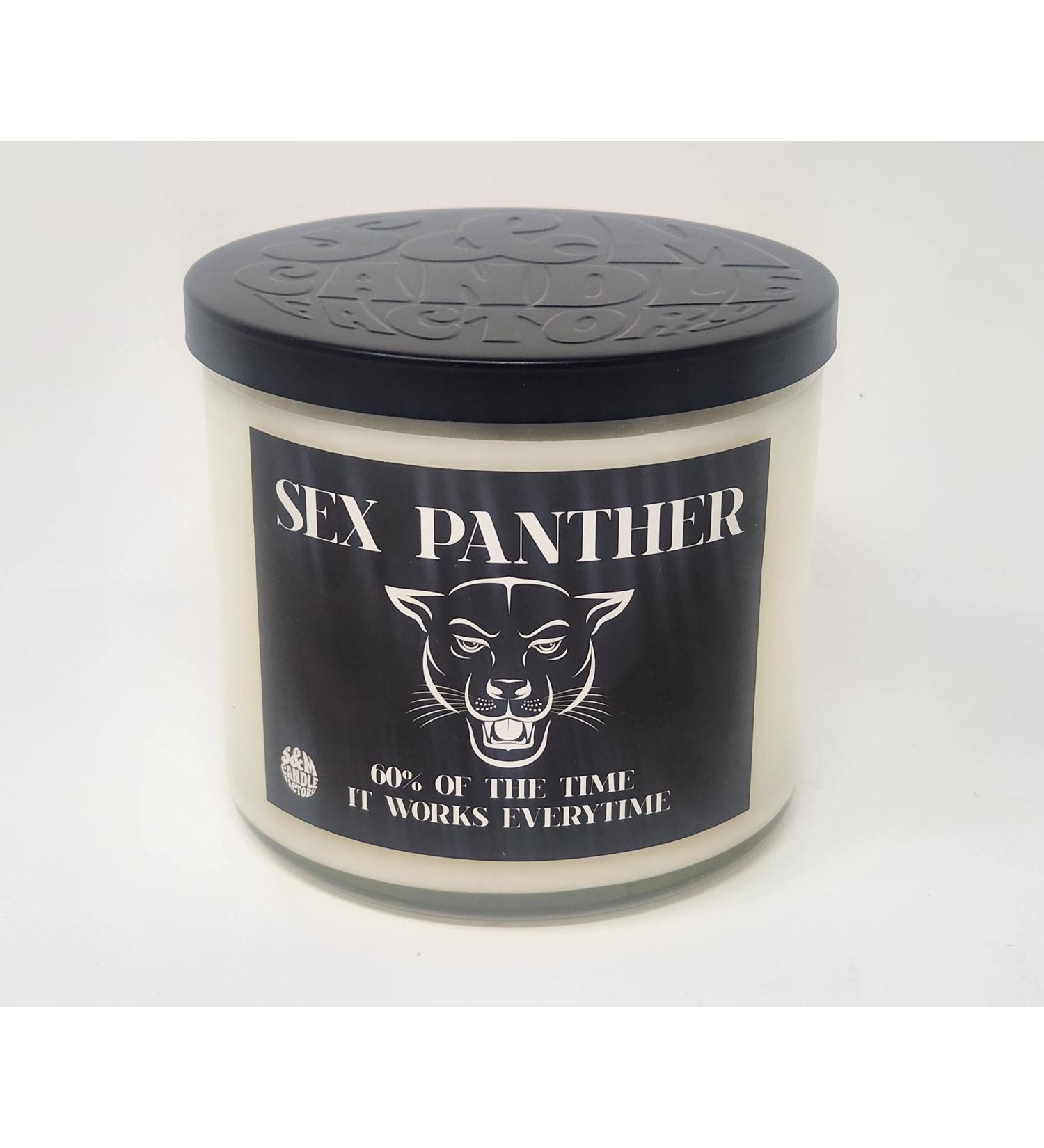 Clearance Sale: Sex Panther Candle - 3 Wick Aromatherapy Soy Candle | 80 Hour Burn Time | S&M Candle Factory | Made in USA - Buy Online on GoSupps.com