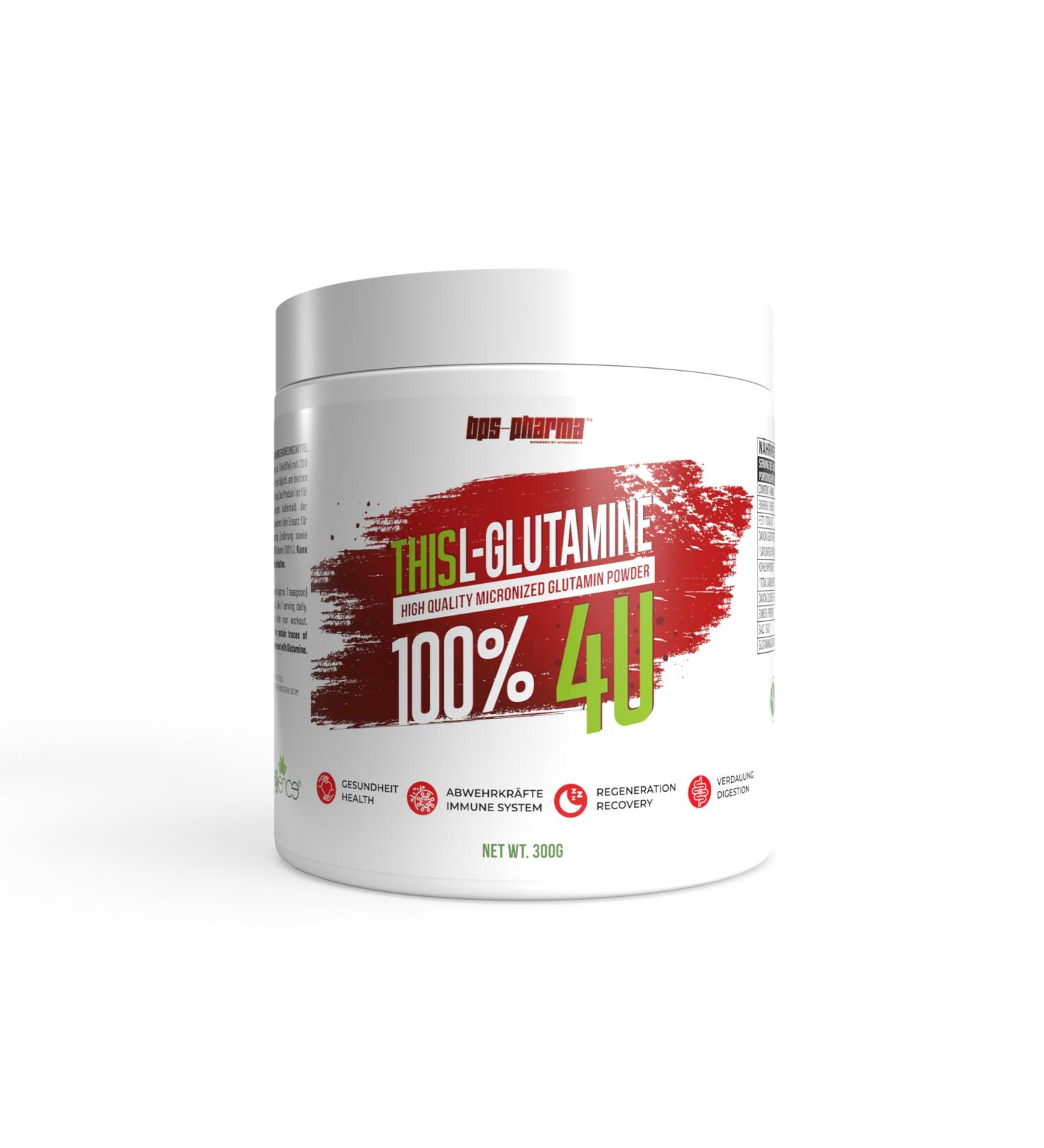 Buy 100% Pure Microfine Glutamine Powder - Tasteless & Ideal for International Shipping | Glutamine 4U - Buy Online on GoSupps.com