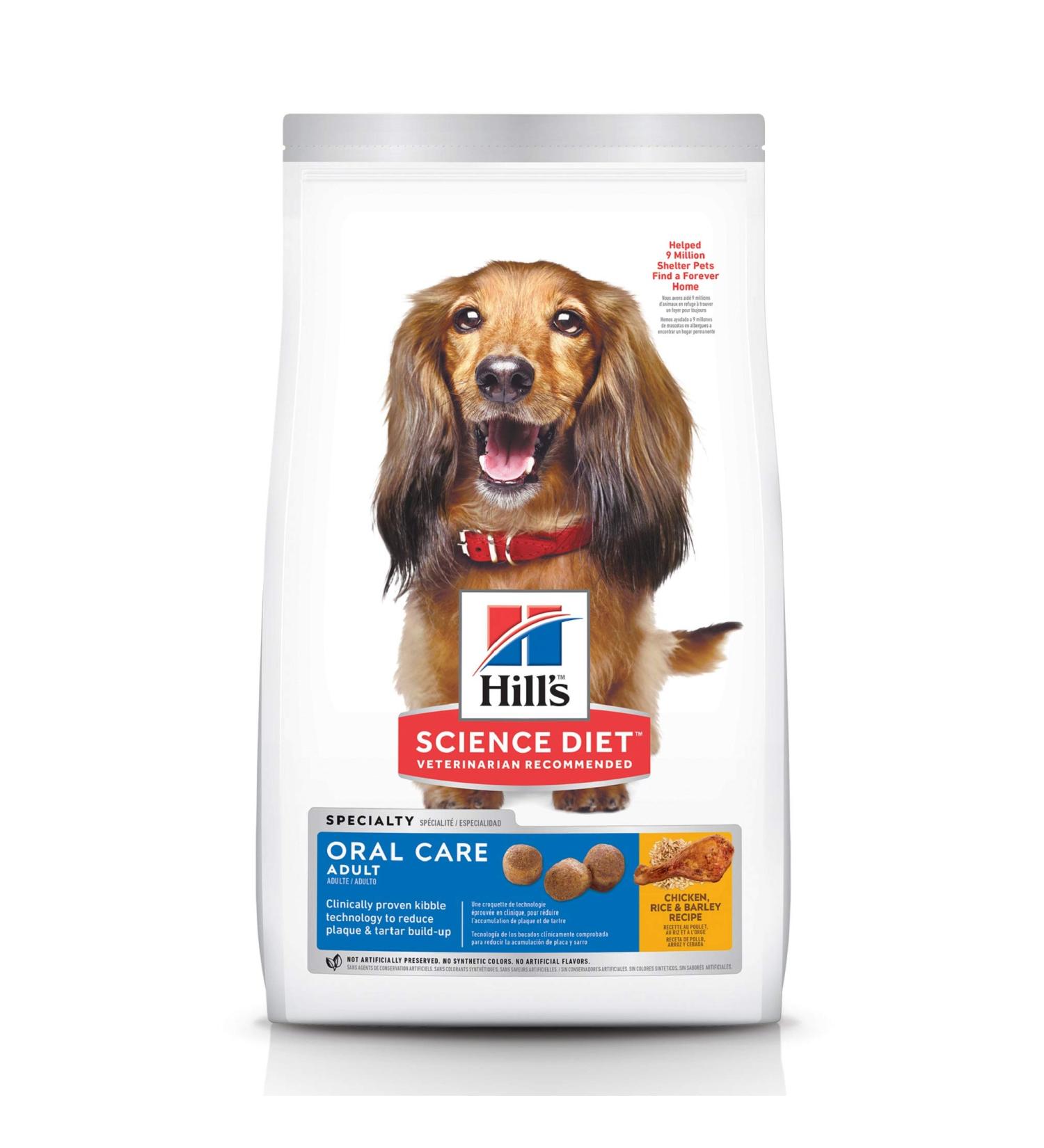 Hill's Science Diet Adult Oral Care Chicken Rice & Barley Recipe Dry Dog Food for dental health 15 lb Bag 6.8 kg (Pack of 1) Dry Dog Food - Buy Online on GoSupps.com