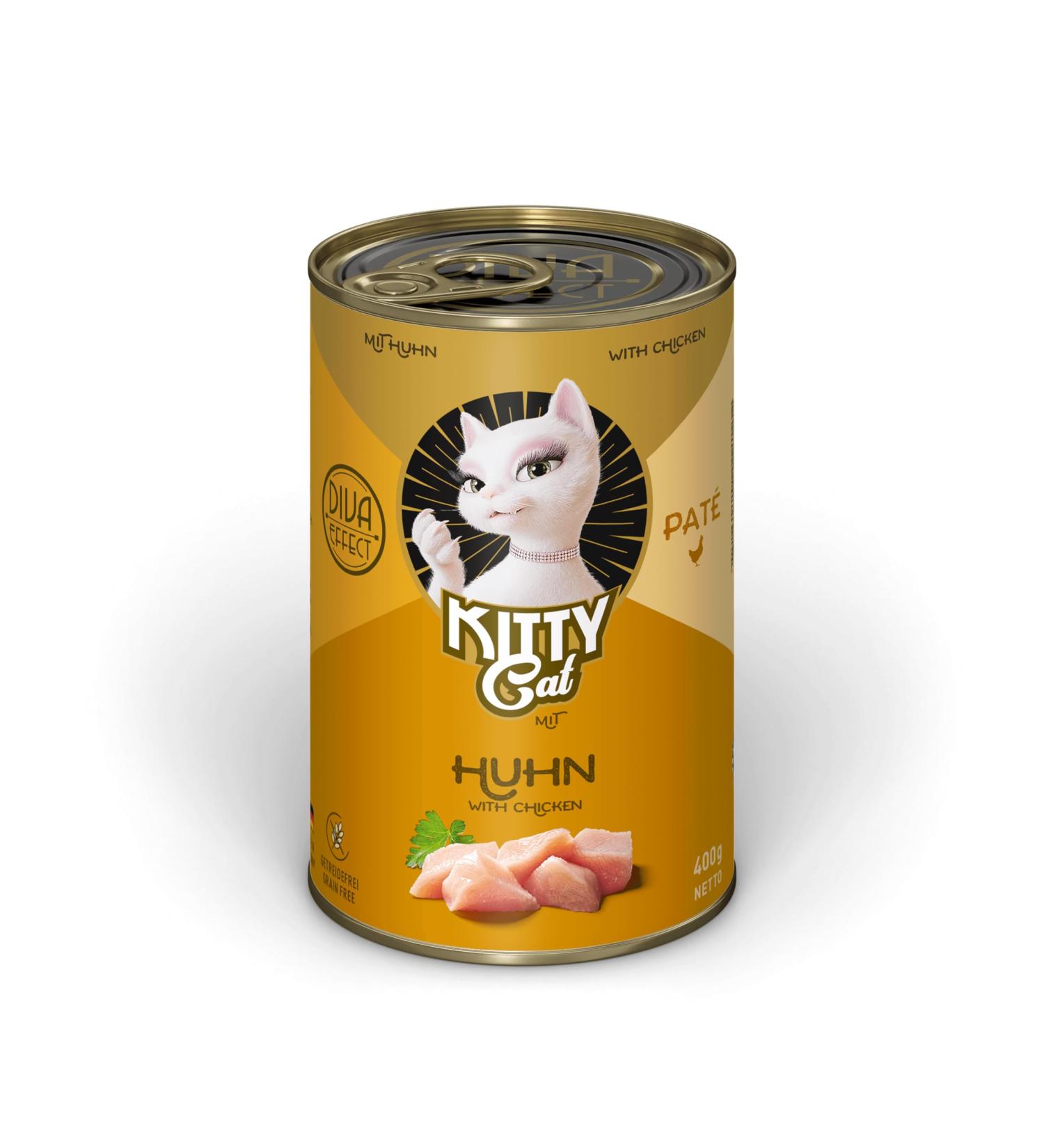 Buy Kitty Cat Pat Huhn - Grain-Free Wet Cat Food (6x400g) | High Meat Taurine & Salmon Oil Made in Germany - Buy Online on GoSupps.com