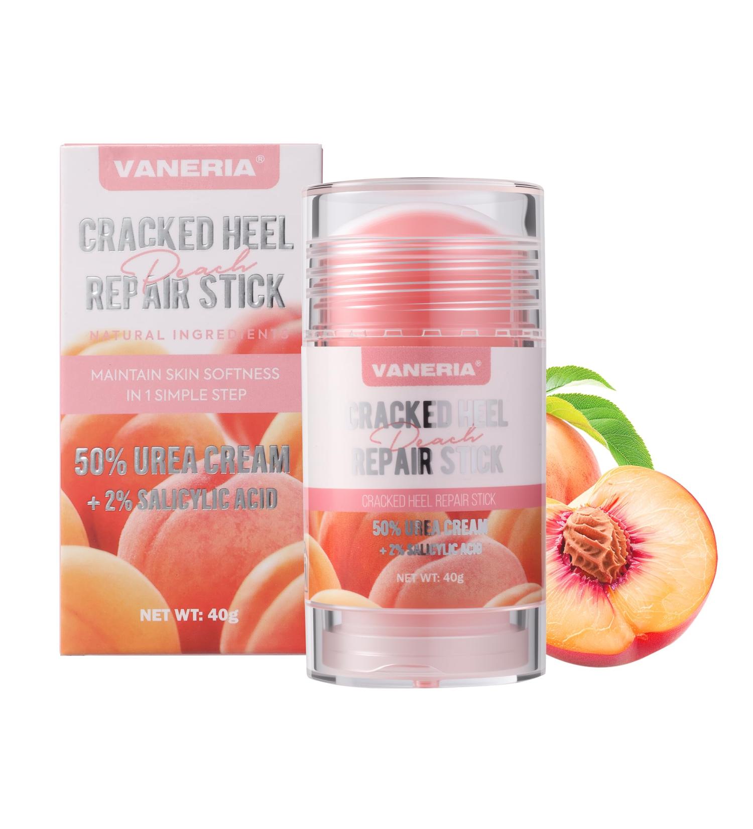 vaneria B ton r parateur pour talons gerc s Cr me r paratrice pour pieds secs et crevass s et fissures Cr me hydratante pour les pieds Pour les pieds tr s secs(40g P che) P che 40 g (Lot de 1) - Buy Online on GoSupps.com