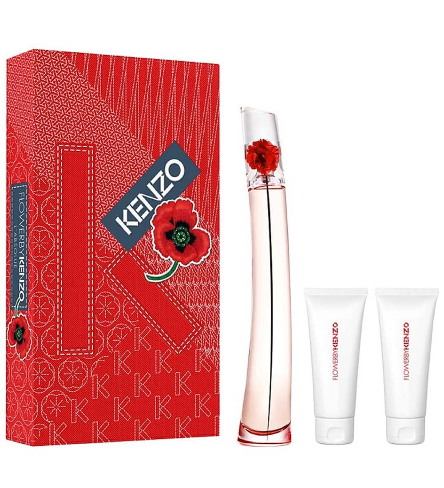 Kenzo Flower for Women - 3 Pc Gift Set 3.3oz EDP Spray 2 x 2.5oz Labsolute Balm 5.8 Fl Oz (Pack of 1)