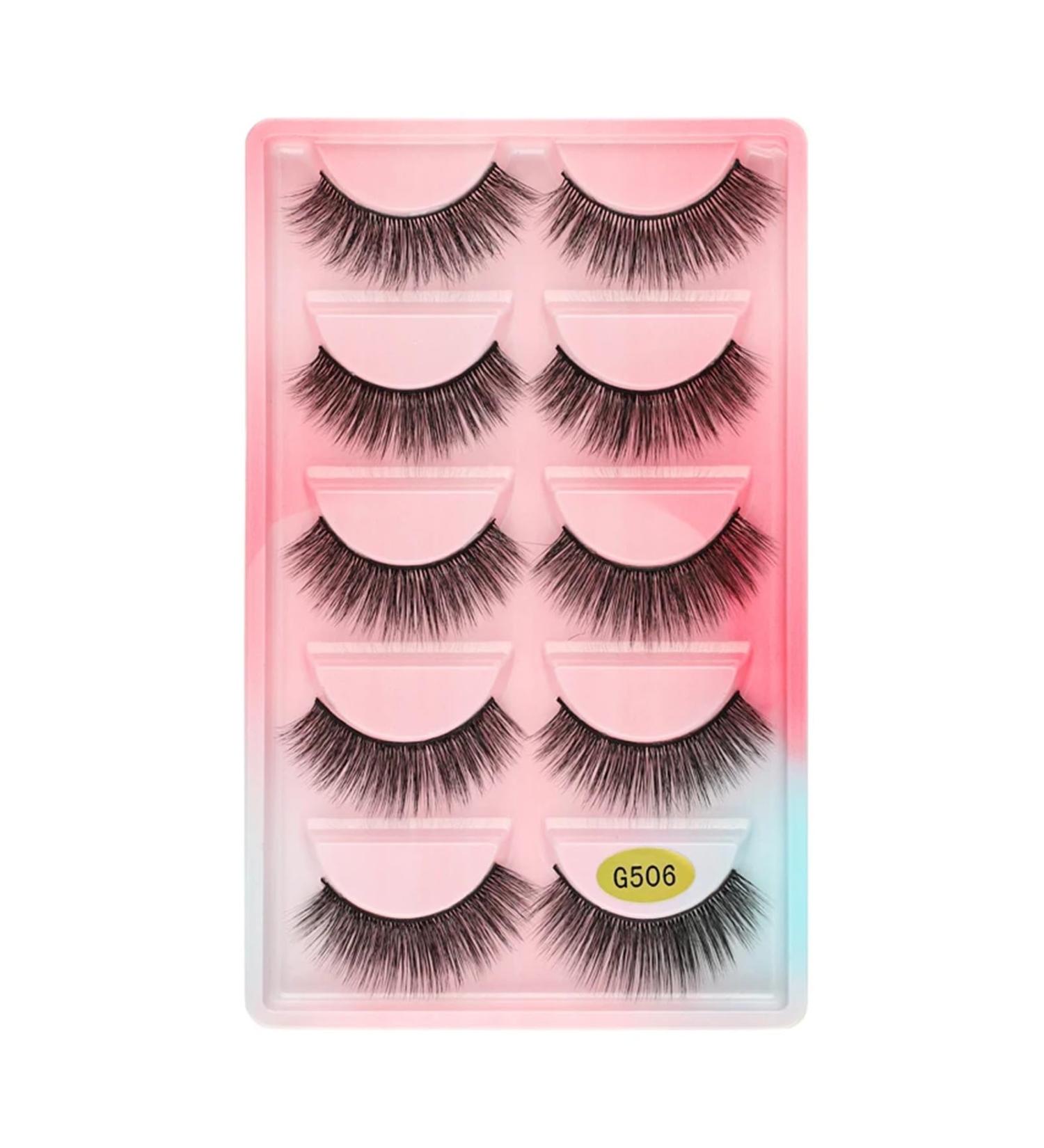 UAMOU 2-50 Boxes Eyelashes faux mink lashes natural 3d mink eyelashes volume false lashes in bulk cilios Cheerfully (Color : 5 Pairs G506CS Size : 40 Boxes) - Buy Online on GoSupps.com