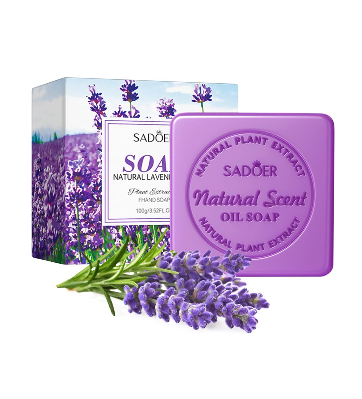  Zimoer Lavender Soap Natural Soap with Essential Oils 2 Pcs Moisturizing Hand Soap Solid Soap 100g for Hair Face Body Handmade Soap for Bathroom Wash - Buy Online on GoSupps.com