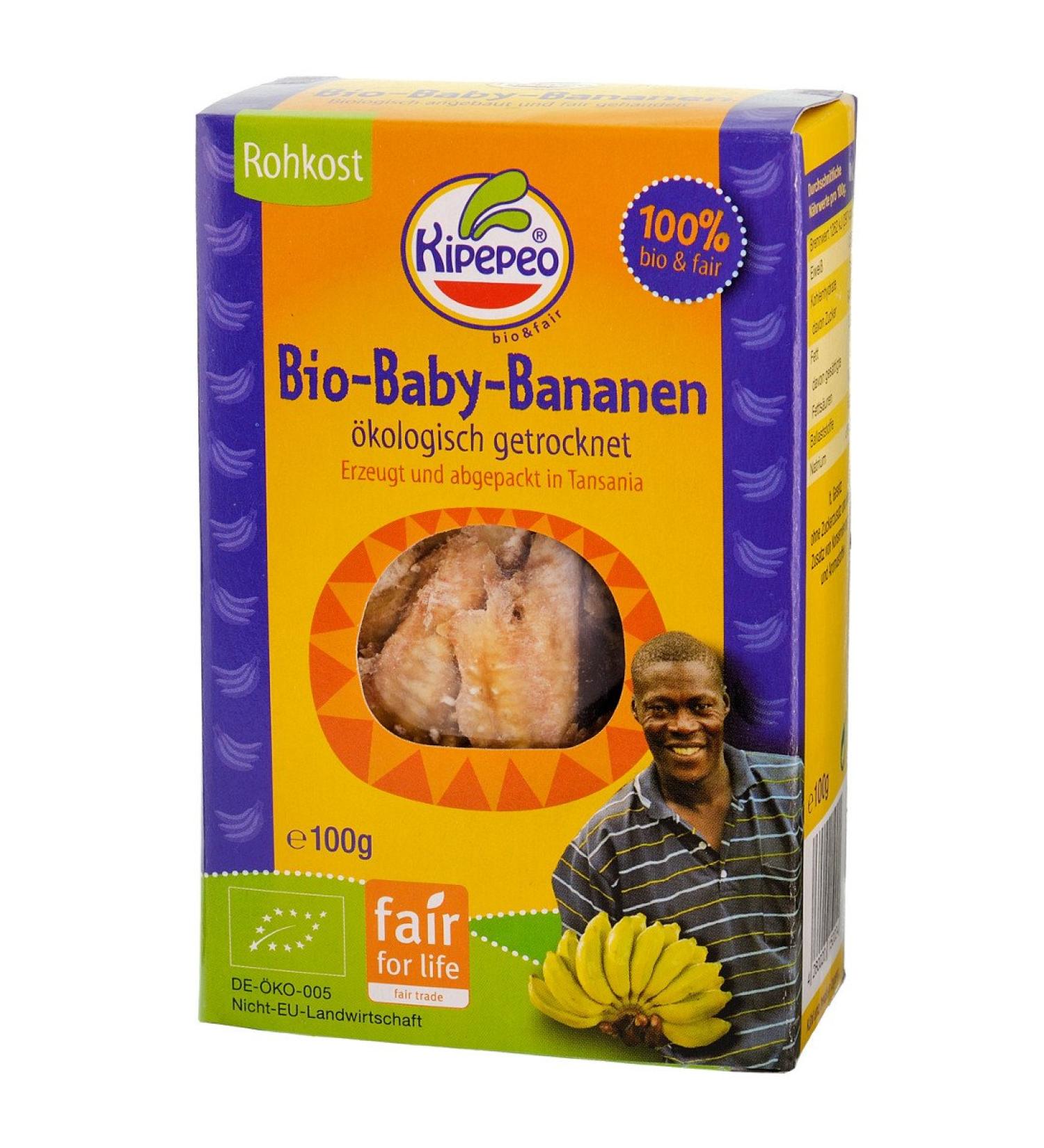 Kipepeo Organic Banana dried (1x 100g)