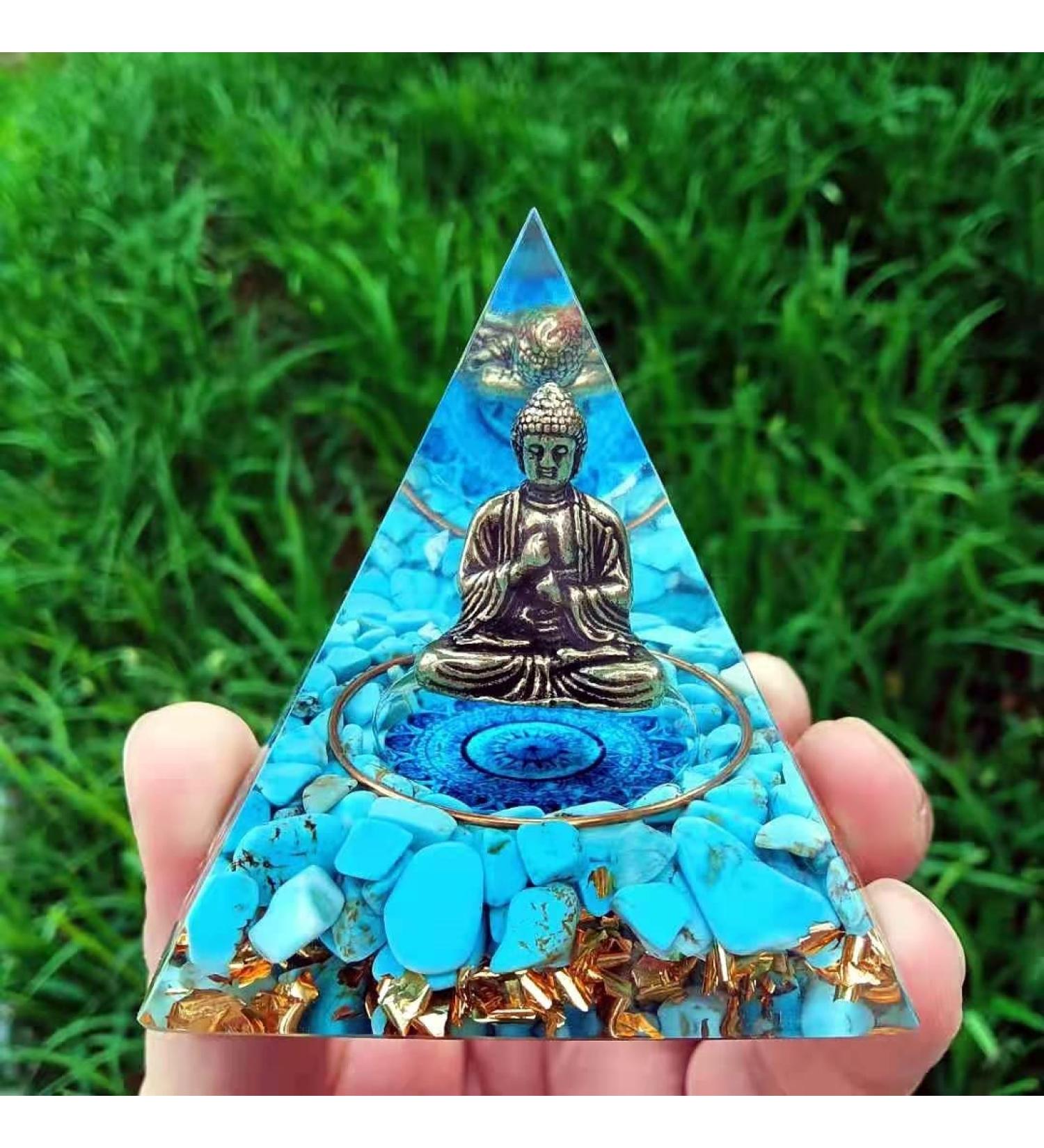 Pyramid Orgon Crystal Energy Tower | Reiki Chakra Healing Stones | Positive Energy Meditation Tool | Living Room Decor Gift - Buy Online on GoSupps.com