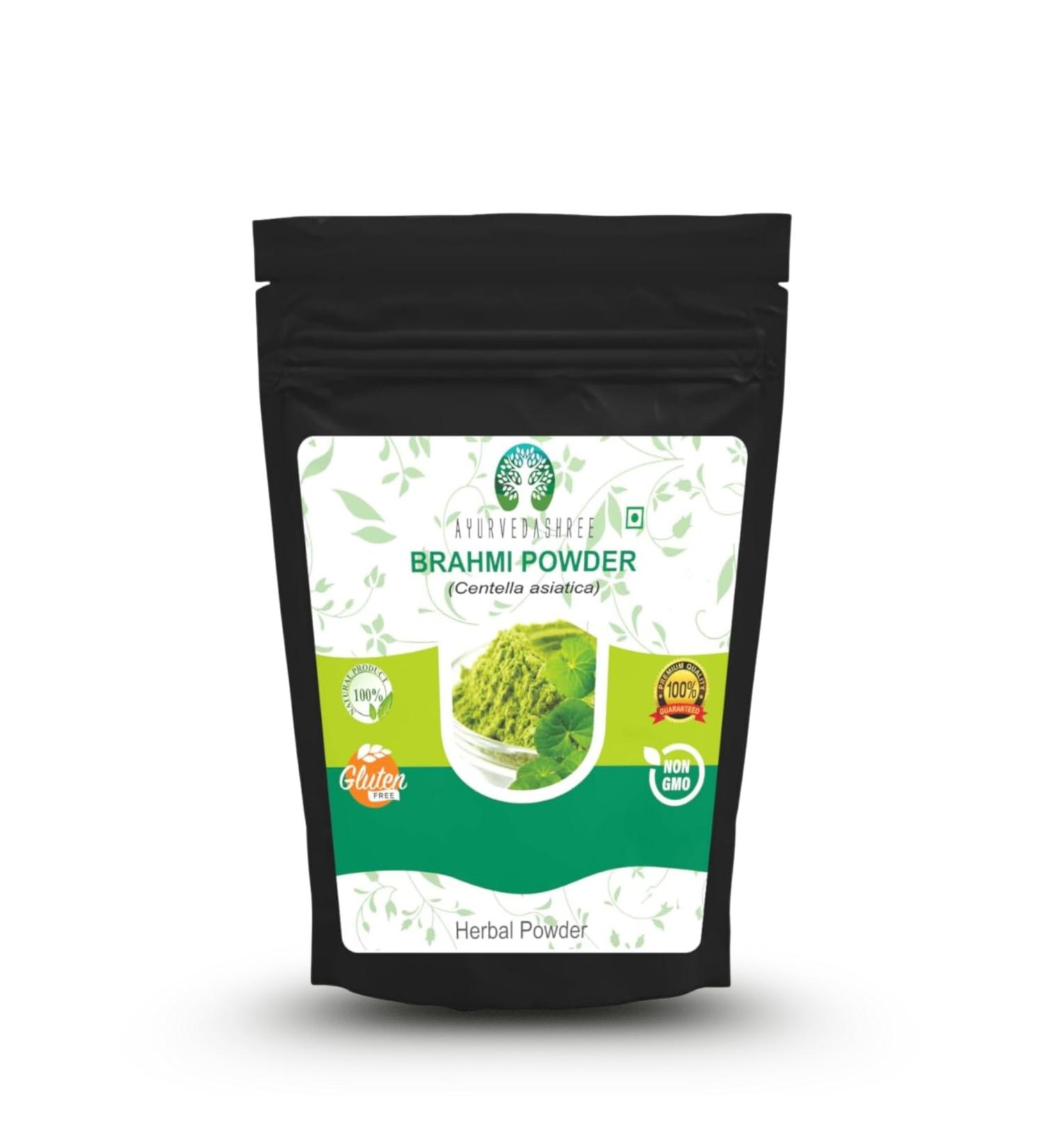AYURVEDASHREE Centella asiatica Powder 50 Gm I Known as Gotu Kola, brahmi I Mandupakarni Powder I Non GMO I Gluten Free I Vegan - Buy Online on GoSupps.com