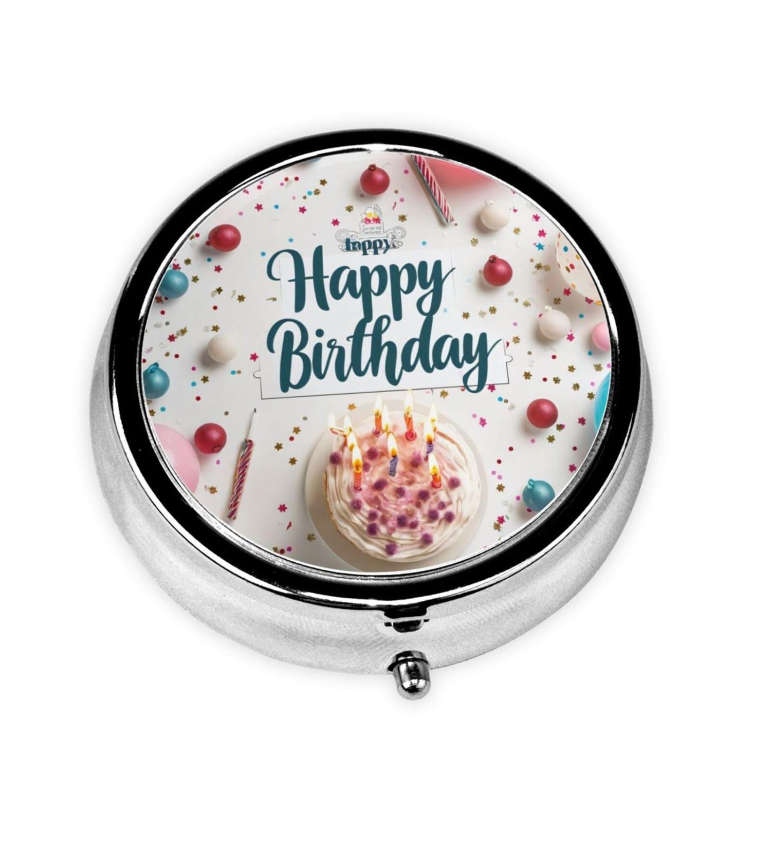 Portable Metal Pill Box - 3-Compartment Design for Travel | Buttercream & Candles - Buy Online on GoSupps.com