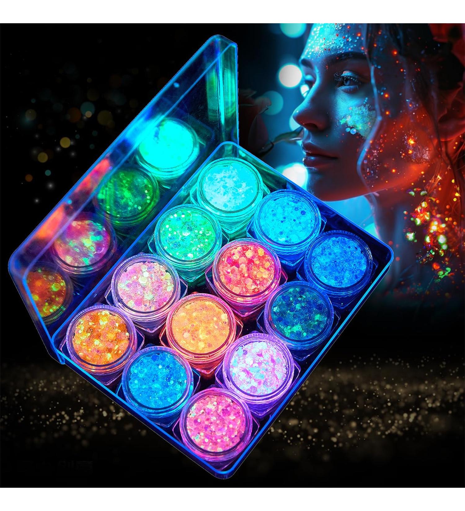  Cadimus Cadimus Glitter Gel 12 colors for face body and hair for Christmas Halloween and Carnival - Buy Online on GoSupps.com