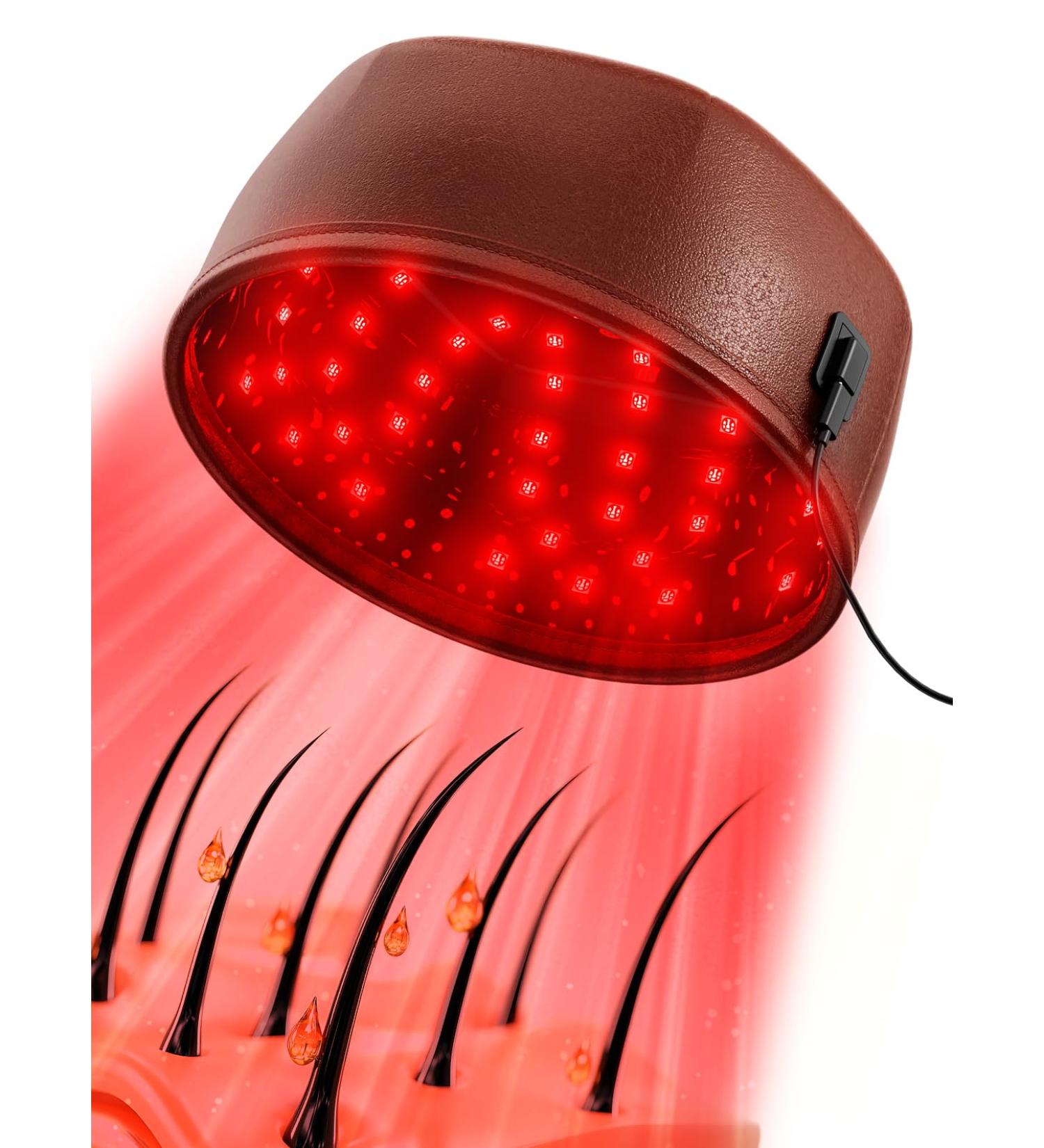 Casque de Repousse Laser Casque de luminoth rapie Rouge pour la Repousse des Cheveux et la Stimulation de la Croissance des follicules pileux Traitement Contre la Perte de cheve Brown - Buy Online on GoSupps.com