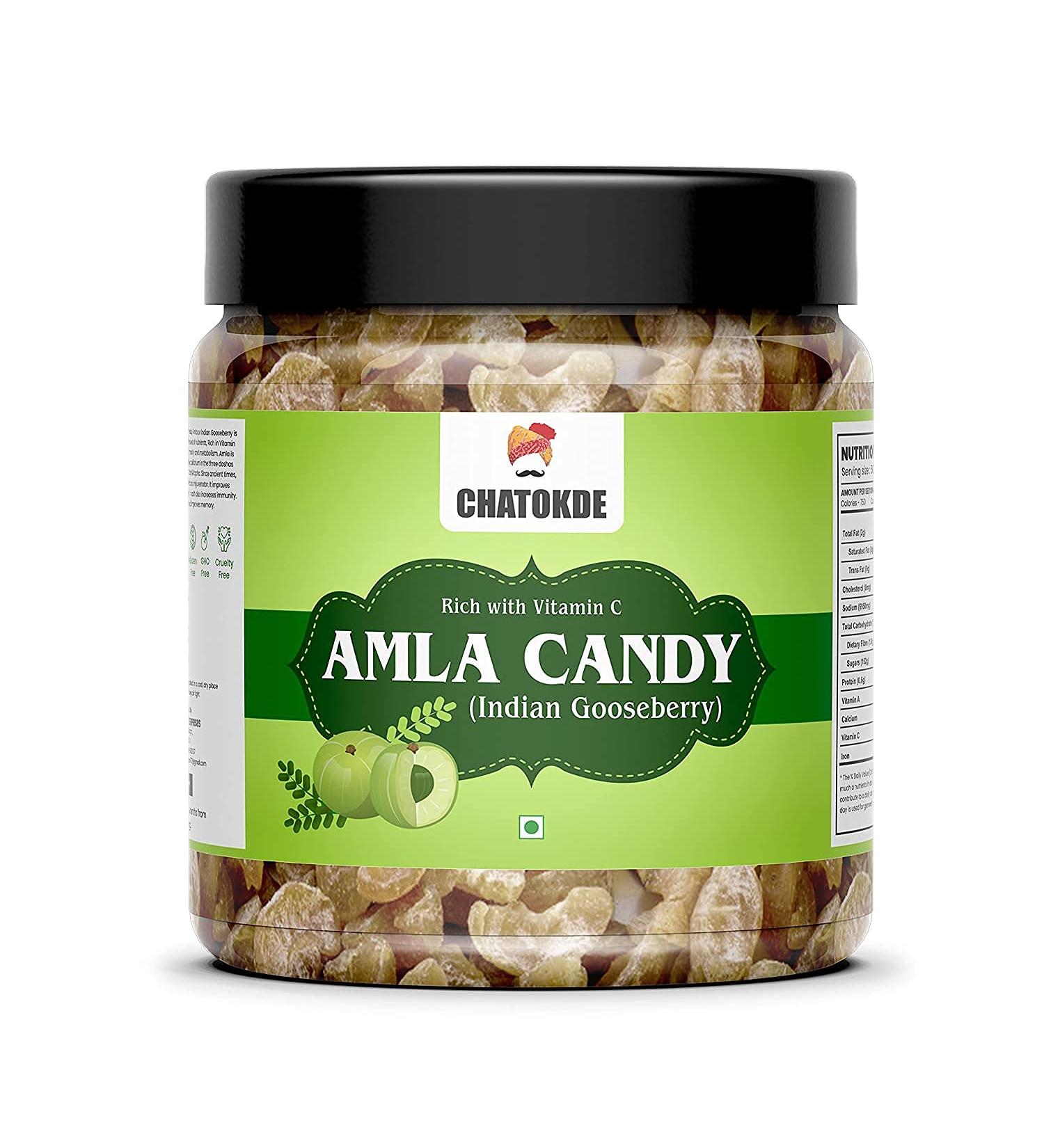 CHATOKDE Dry Sweet Amla Candy (Indian Gooseberry) 250g_Packing May Vary