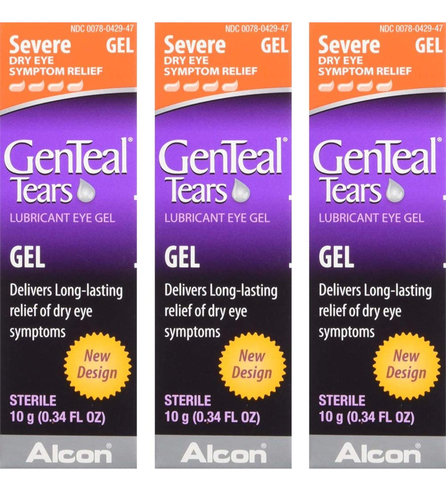 GenTeal Severe Dry Eye Relief Lubricant Eye Gel 0.34 oz - Pack of 3 | Fast-Acting Formula - Buy Online on GoSupps.com