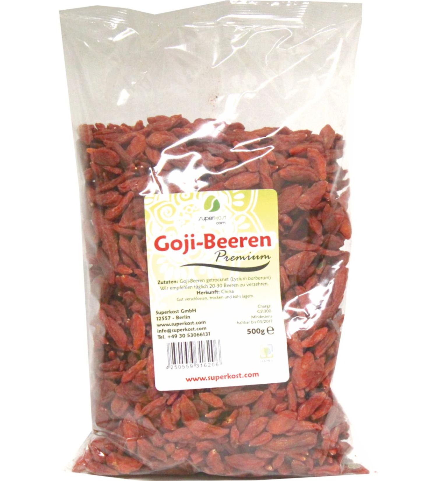 Superkost Superkost Premium Goji Berries Dried Residue-Free XL Size 0.5 kg