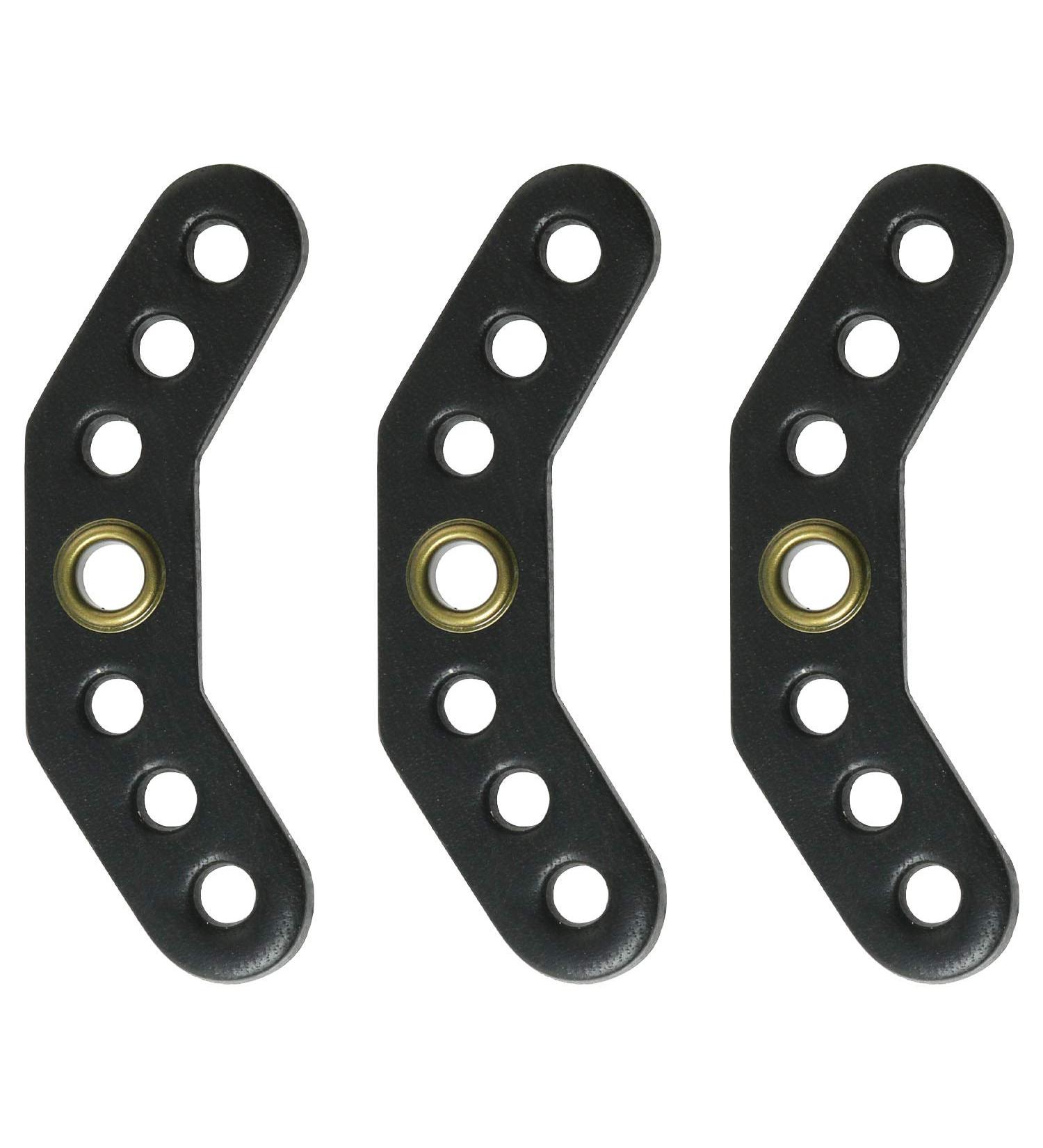 3pcs Black Leather Bow Yoke with Metal Grommet Strap Bracket - Compound Bow Wrist Sling - Buy Online on GoSupps.com
