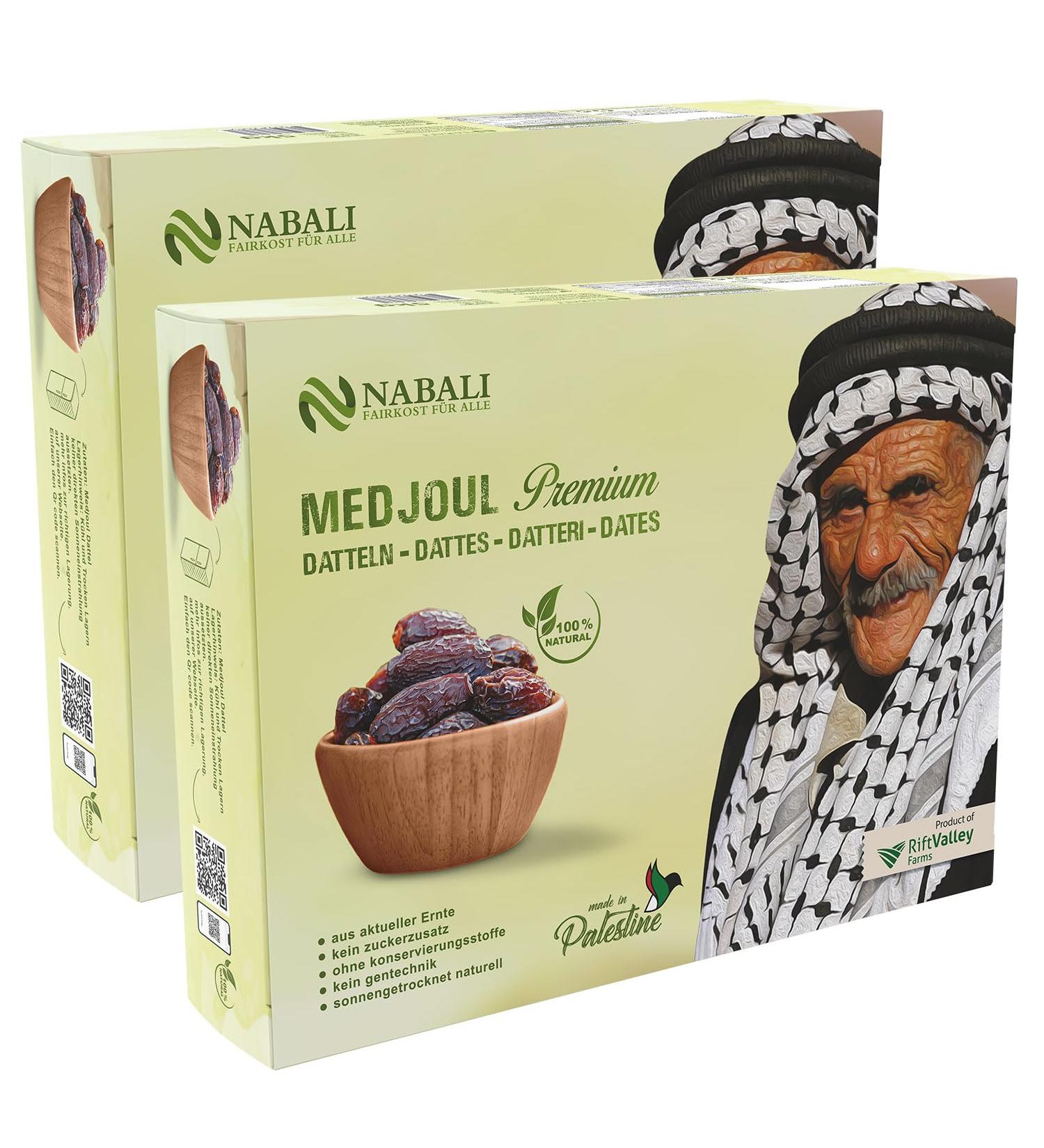 NABALI FAUMAST Medjool Dates from Palestine - 100% Natural Vegan Aromatic & Traditional - Fresh Oriental Flavor - Available in 10 kg & 5 kg (2-Pack) - No Preservatives - Buy Online on GoSupps.com