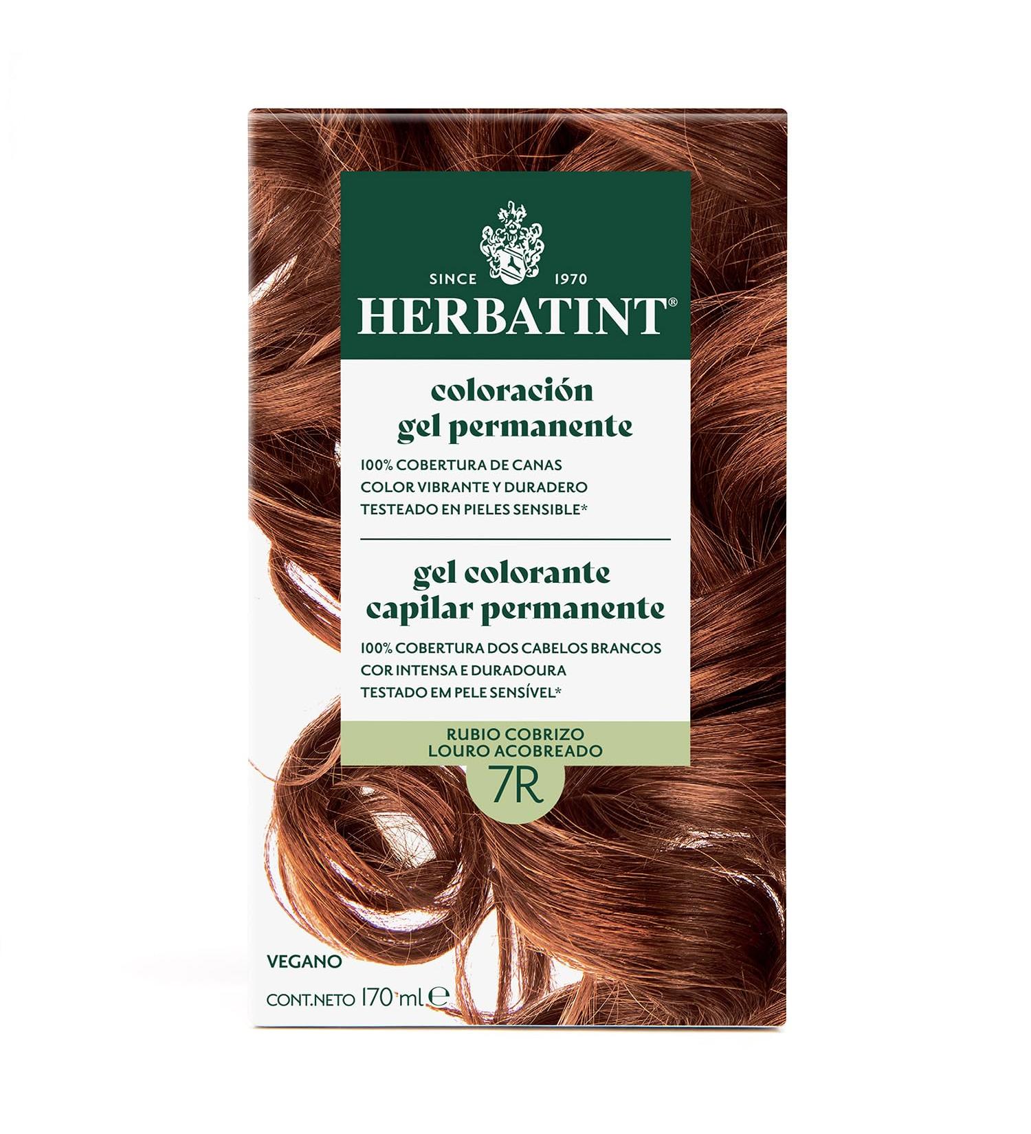 Herbatint Herbatint 7R Copper Blonde Permanent Hair Gel 170 ml No Ammonia Optimal Coverage of Grey Hair with 8 Organic Extracts for Long Lasting and Soft Colour