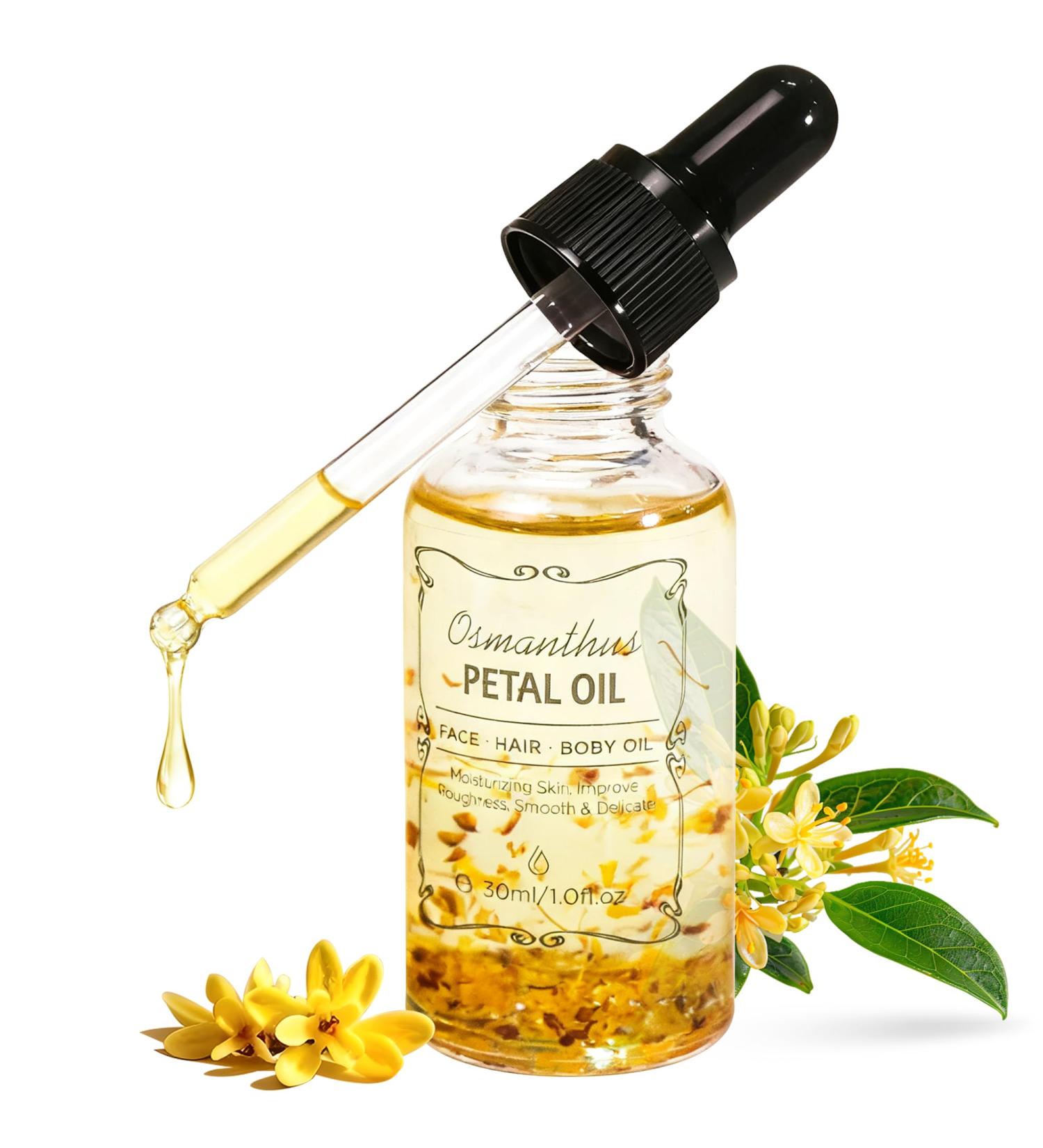 Osmanthus Essential Oil with Flower Petal Sunflower Seed Olive Fruit Natural Massage Oils for Nails Hair Body Face Moisturizing Skincare Oil Serum Dry Hair Strengthening Treatment All Types 30ml Osmanthus 1 Fl Oz (Pack  - Buy Online on GoSupps.com