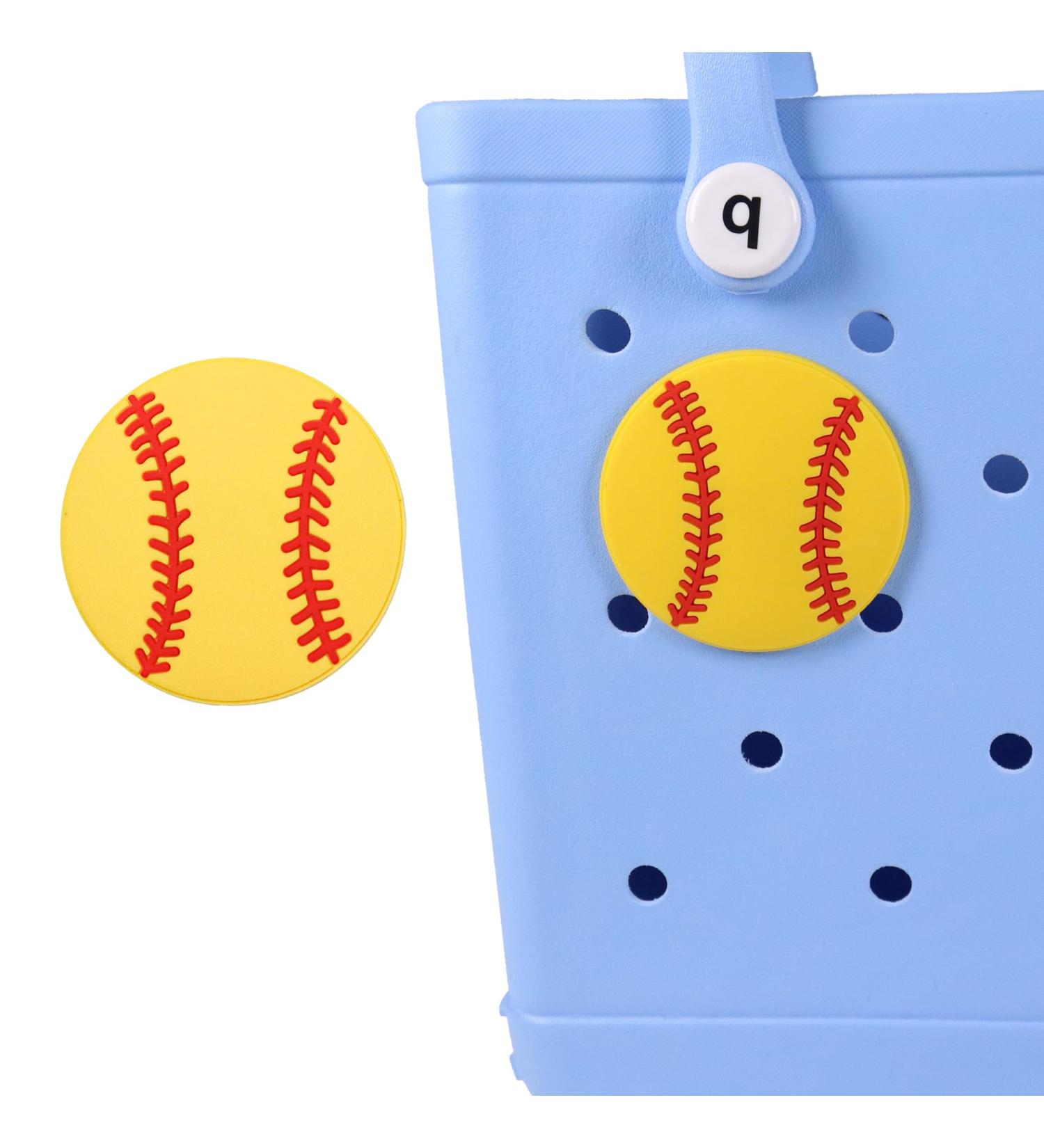 Softball Charms for Bogg Bags & Simply Southern Totes - Decorative Sports Handbag Accessories - Buy Online on GoSupps.com
