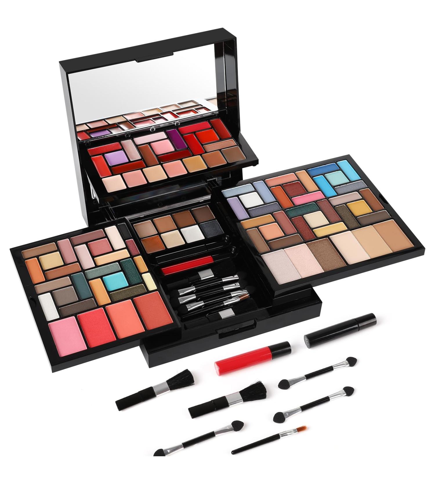 CHARMCODE All-in-One Professional Makeup Gift Kit for Women - 54 Eyeshadows Blush Highlighter Brushes & More - Perfect Christmas Gift - Buy Online on GoSupps.com
