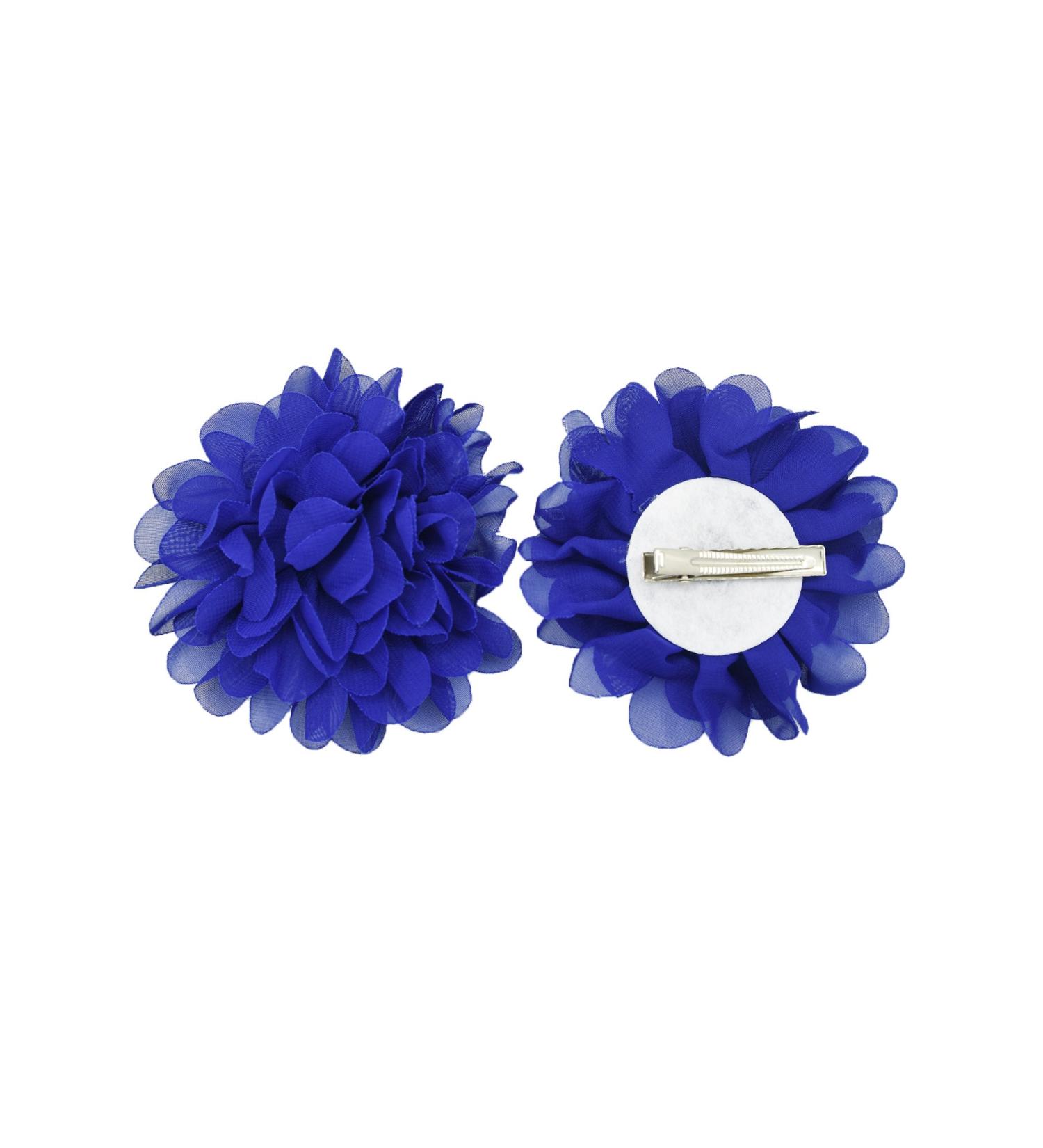 PrettyBoutique Girls Kids Women Chiffon Flower Hair Clip Alligator Clip Party Wedding (10cm Royal Blue) - Buy Online on GoSupps.com