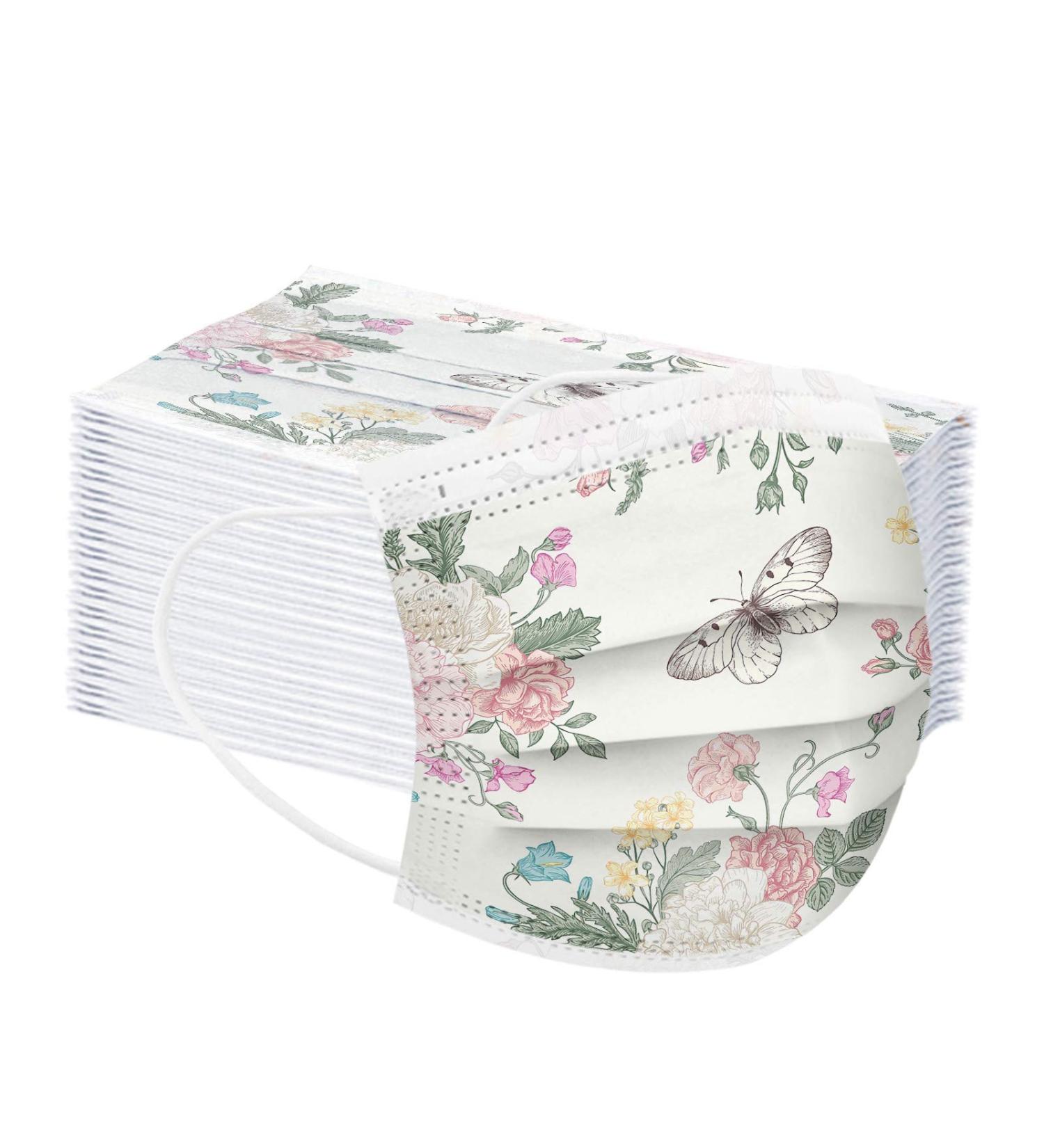 Lulupi 50-Piece Dandelion Motif 3-Layer One-Way Mouth and Nose Protection - International Shipping Available - Buy Online on GoSupps.com