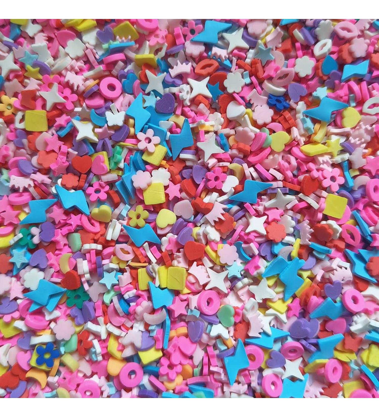40g Mini Mix Fimo Polymer Slices - Lips & Stars Craft Charms for DIY Art & Design - Buy Online on GoSupps.com