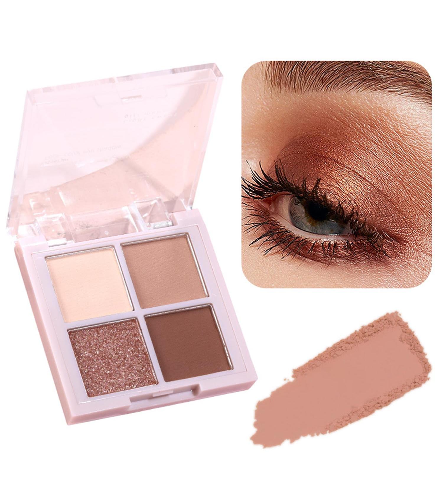  DALE YOU 4-colour eyeshadow palette with matte and glitter effect long-lasting and easy to blend brown eyeshadows for day and evening makeup for women (#1 26 g) - Buy Online on GoSupps.com