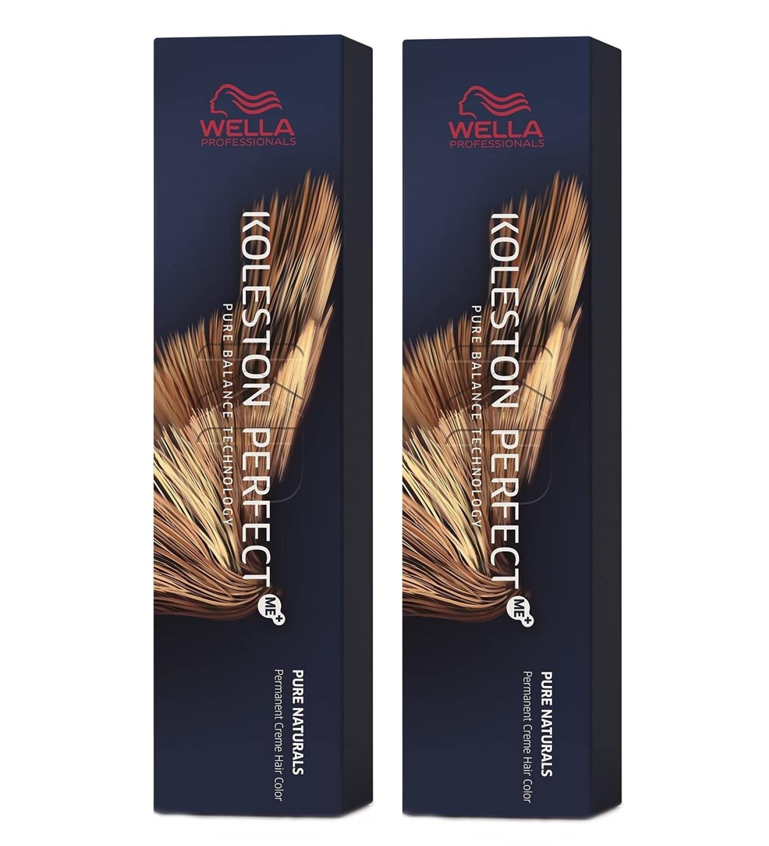 Wella 2 pack Koleston Perfect Me+ KP PURE NATURALS 4/07 medium brown natural brown