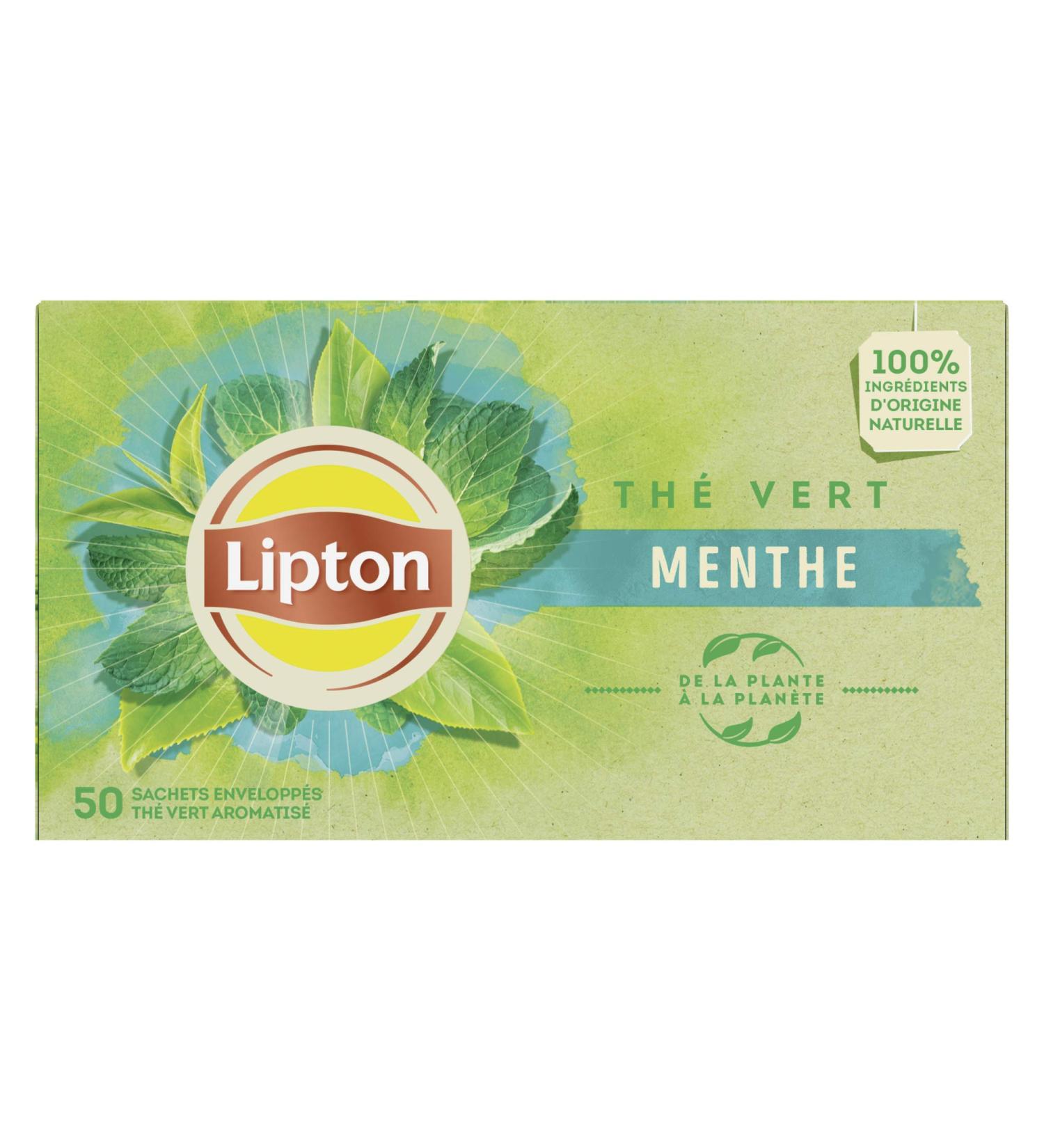 Lipton Th Vert Menthe 100 Sachets (Lot de 2x50 Sachets) Menthe 2x50 Sachets - Buy Online on GoSupps.com