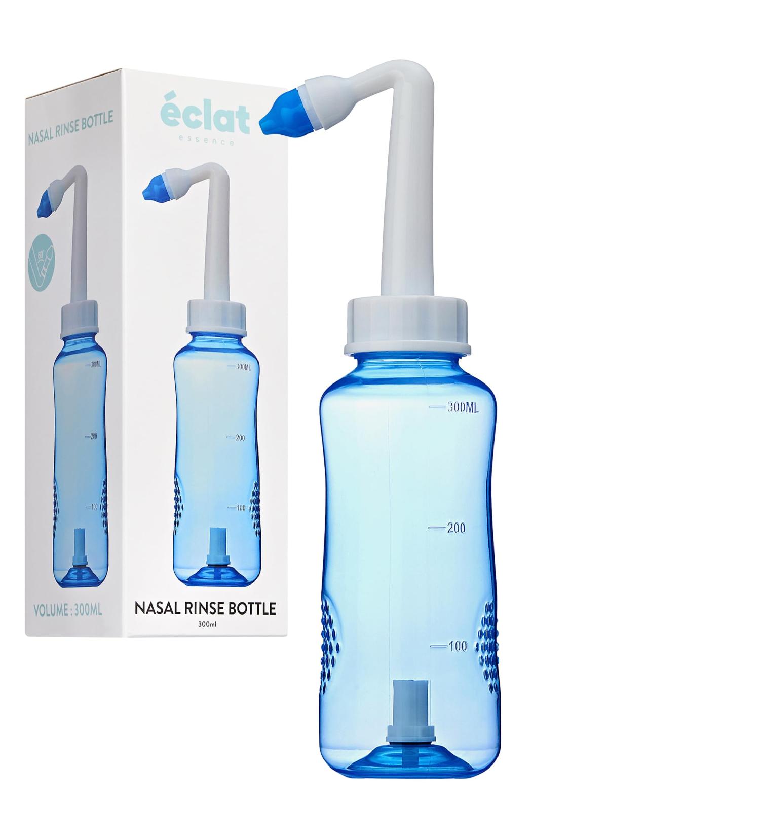 ECLAT Nasal Rinse Bottle - Gentle Pressure Nasal Irrigation, Total Control Smart Auto Flow On/Off Valve, BPA-Free Nose Wash Cleaner Sinus Clearer for Kids & Adults (300mL, Bottle Only) - Buy Online on GoSupps.com