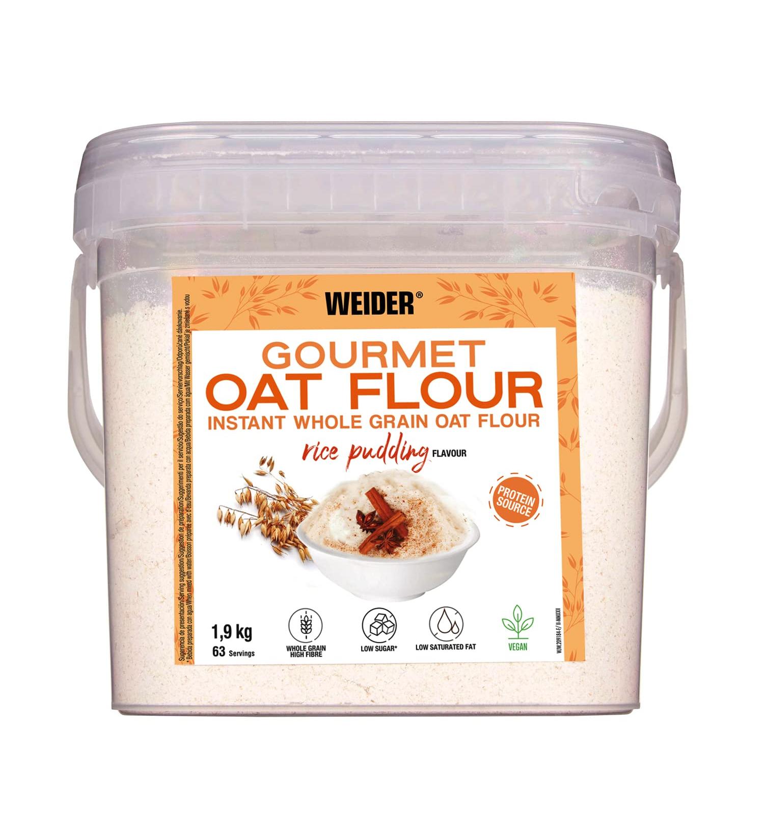 Weider Gourmet Oat Flour Rice Pudding Flavor 1.9 kg - Whole Grain Protein Source with Low Sugar Content - Buy Online on GoSupps.com