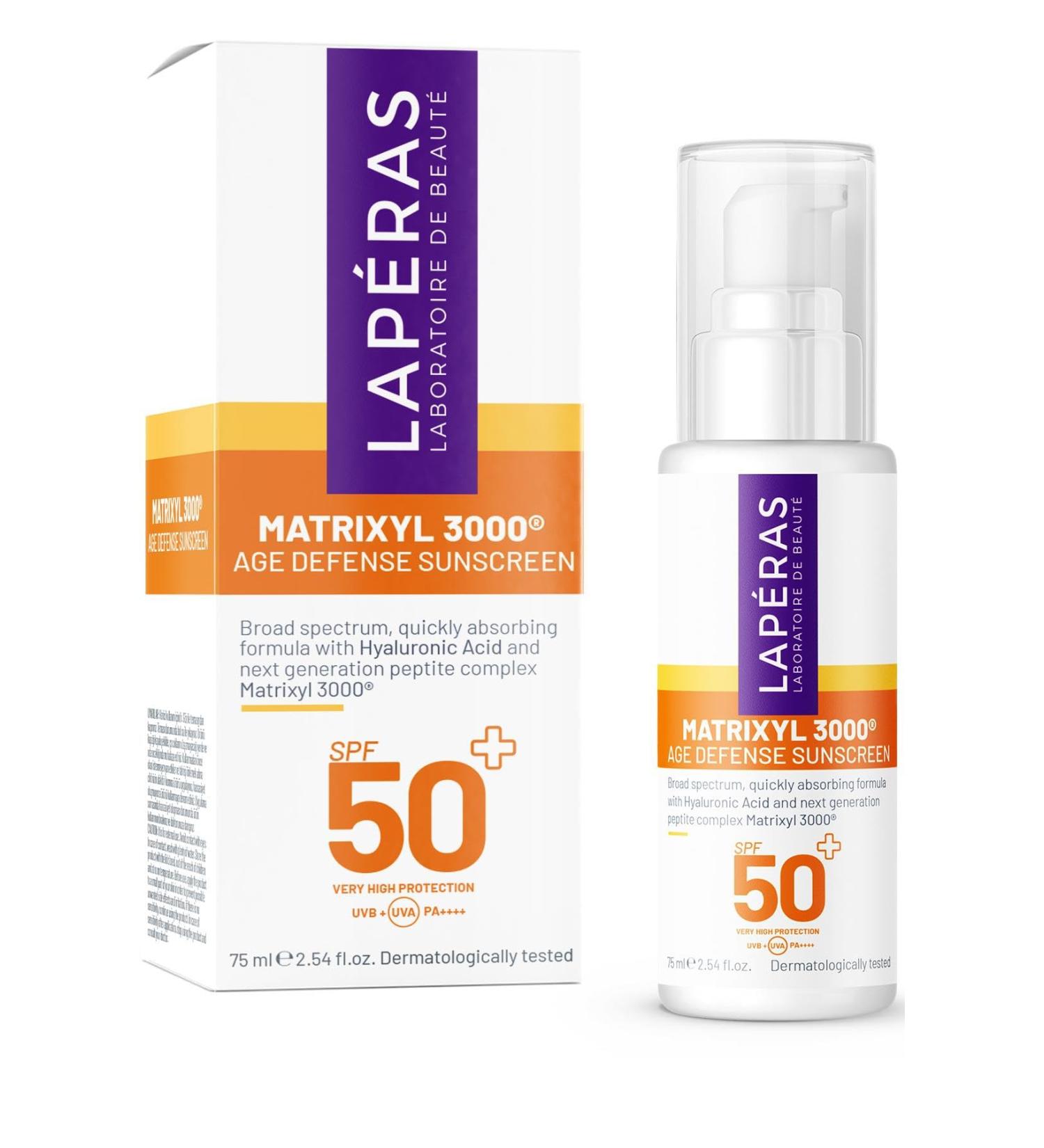 Lap ras Matrixyl 3000 Age Defense Sunscreen Spf 50+ Pa++++ UVA/UVB Quickly Absorbing Water and Sweat Resistant Sunscreen 75 ml - Buy Online on GoSupps.com