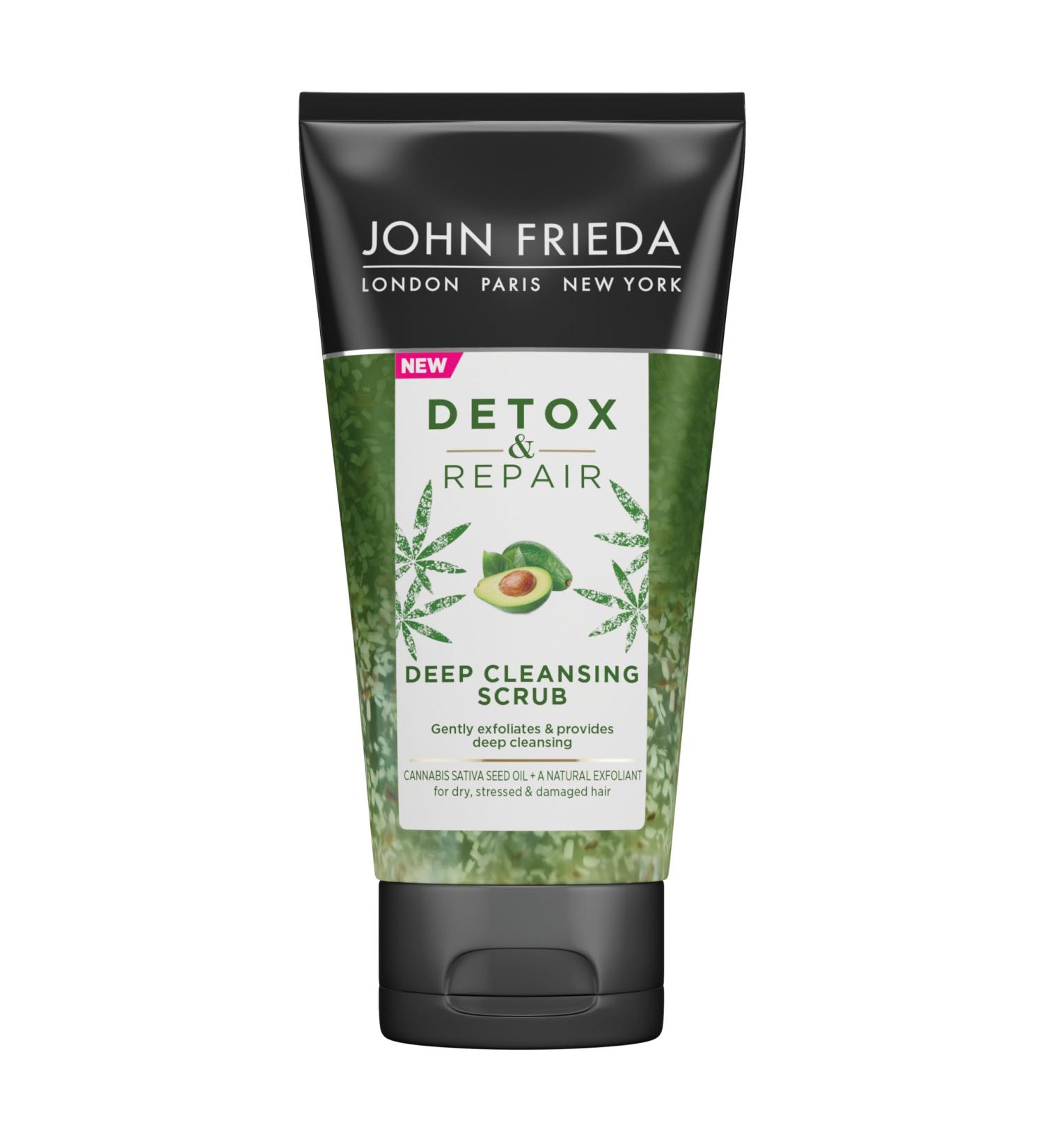 John Frieda Detox & Repair Deep Cleansing Scrub 150 ml Scalp Scrub for Dry Hair Deep Cleansing and Exfoliating Scalp Scrub - Buy Online on GoSupps.com