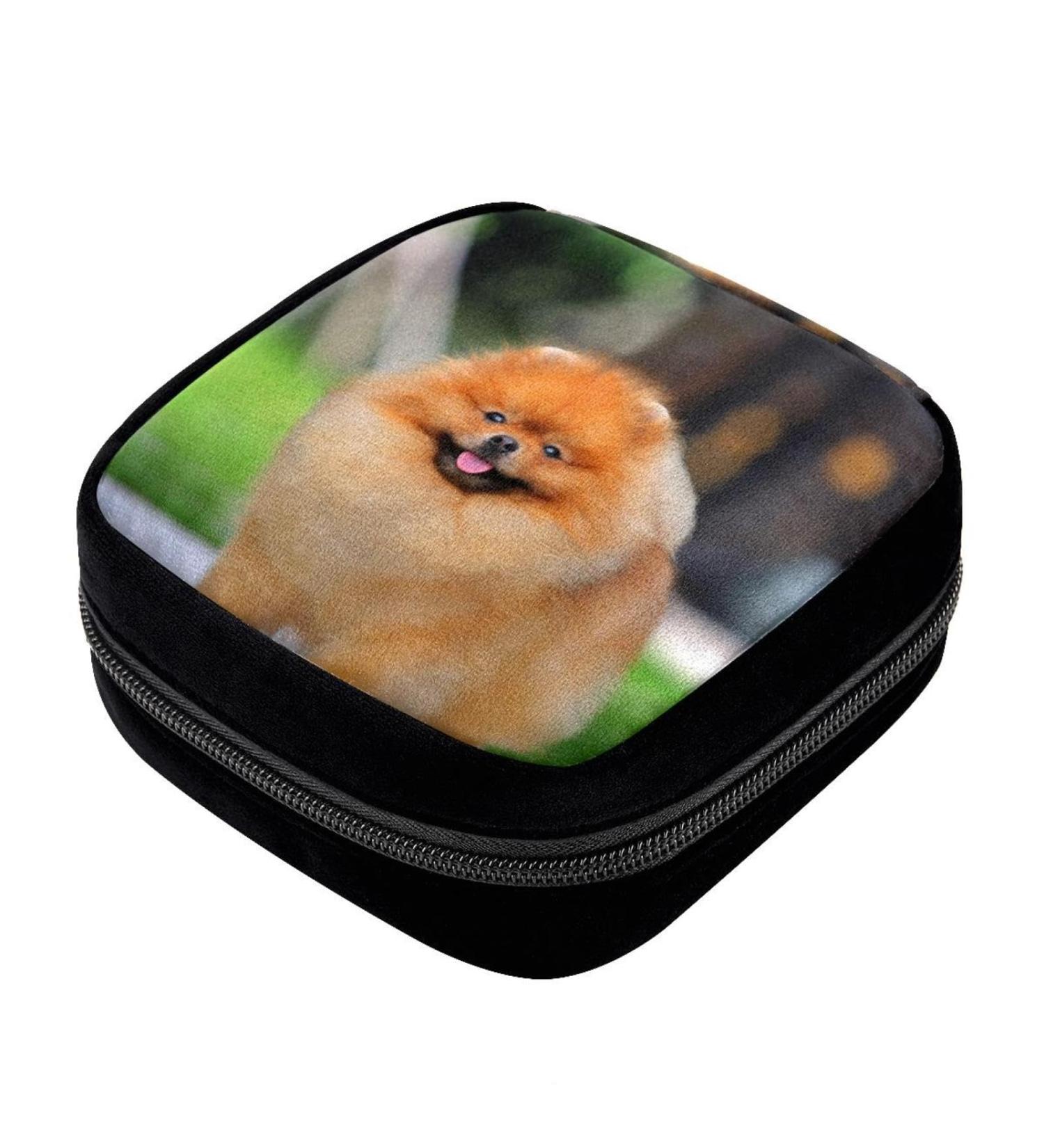 GIAPB Period Bag Sanitary Napkin Storage Holder | Cute Puppy Dog Animal Design | Makeup Pouch | Color3440 - Buy Online on GoSupps.com
