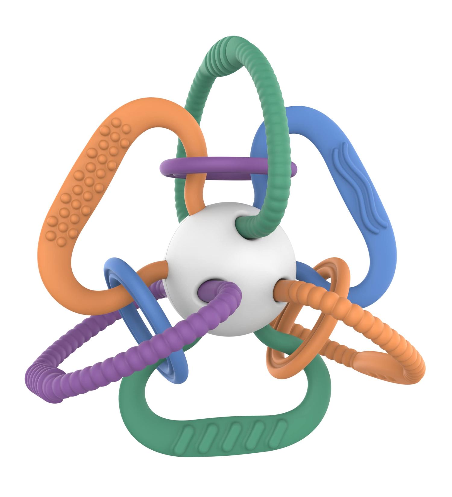 Quark Thiingy Baby Teething Toy - BPA-Free Silicone Rings & Rattle - Safe & Sterilized - Newborns 0-12 Months - Buy Online on GoSupps.com