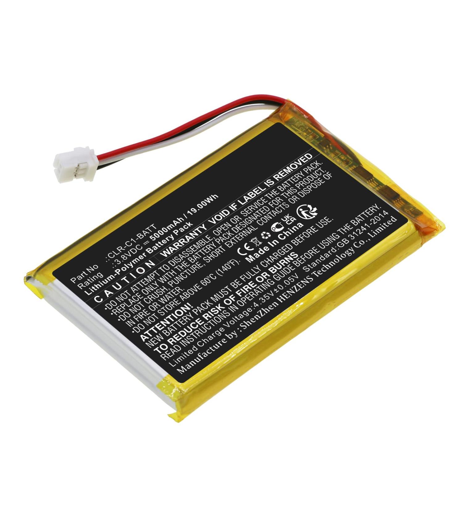 Synergy Digital Smart Home Battery - Compatible with ClareOne CLR-C1-BATT 5000mAh Ultra High Capacity Replacement (Li-Pol 3.8V) - International Shipping Available - Buy Online on GoSupps.com