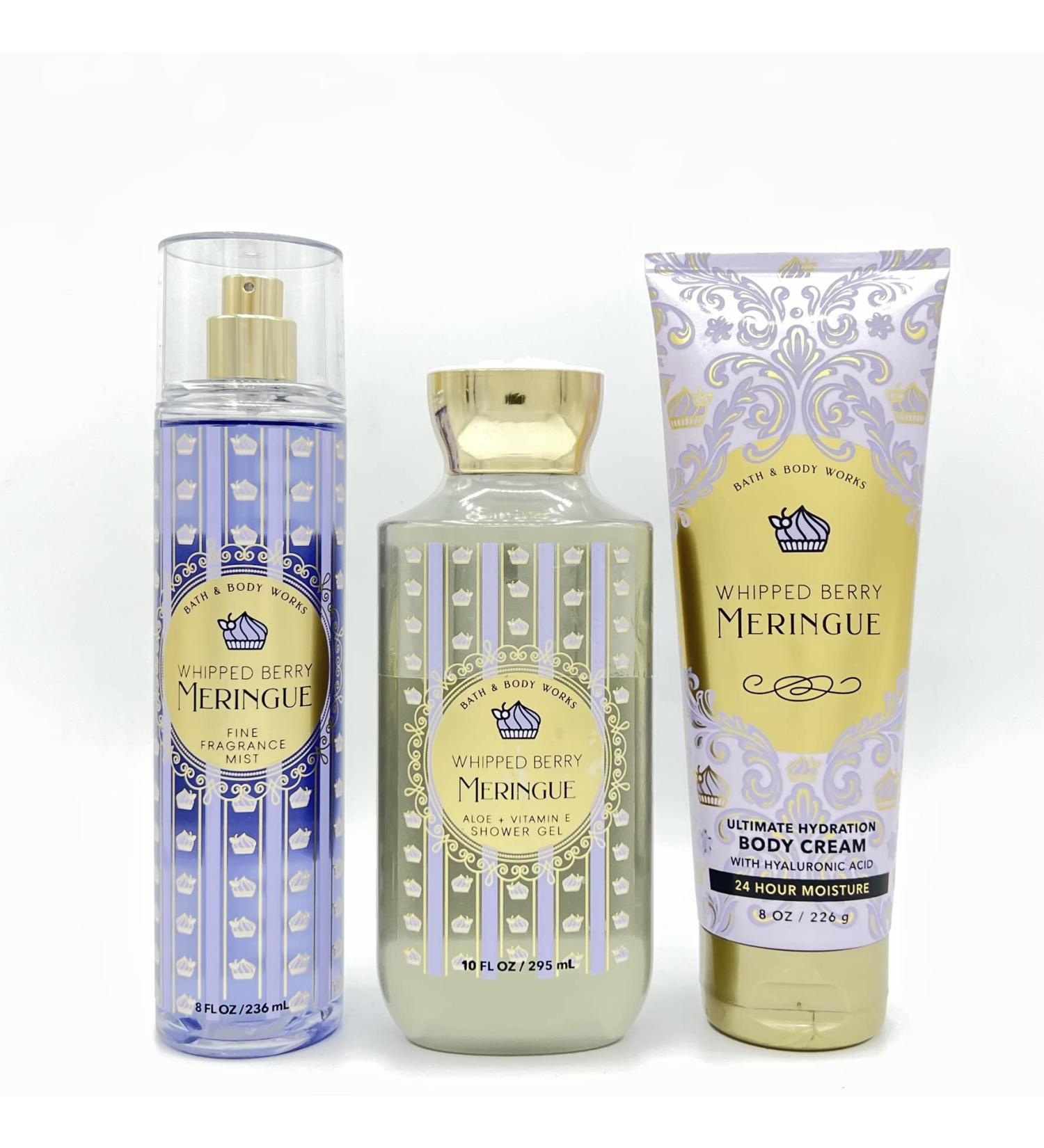 Bath & Body Works Whipped Berry Meringue 3pc Bundle: Fragrance Mist, Body Cream, Shower Gel - Spring 2022 - Buy Online on GoSupps.com