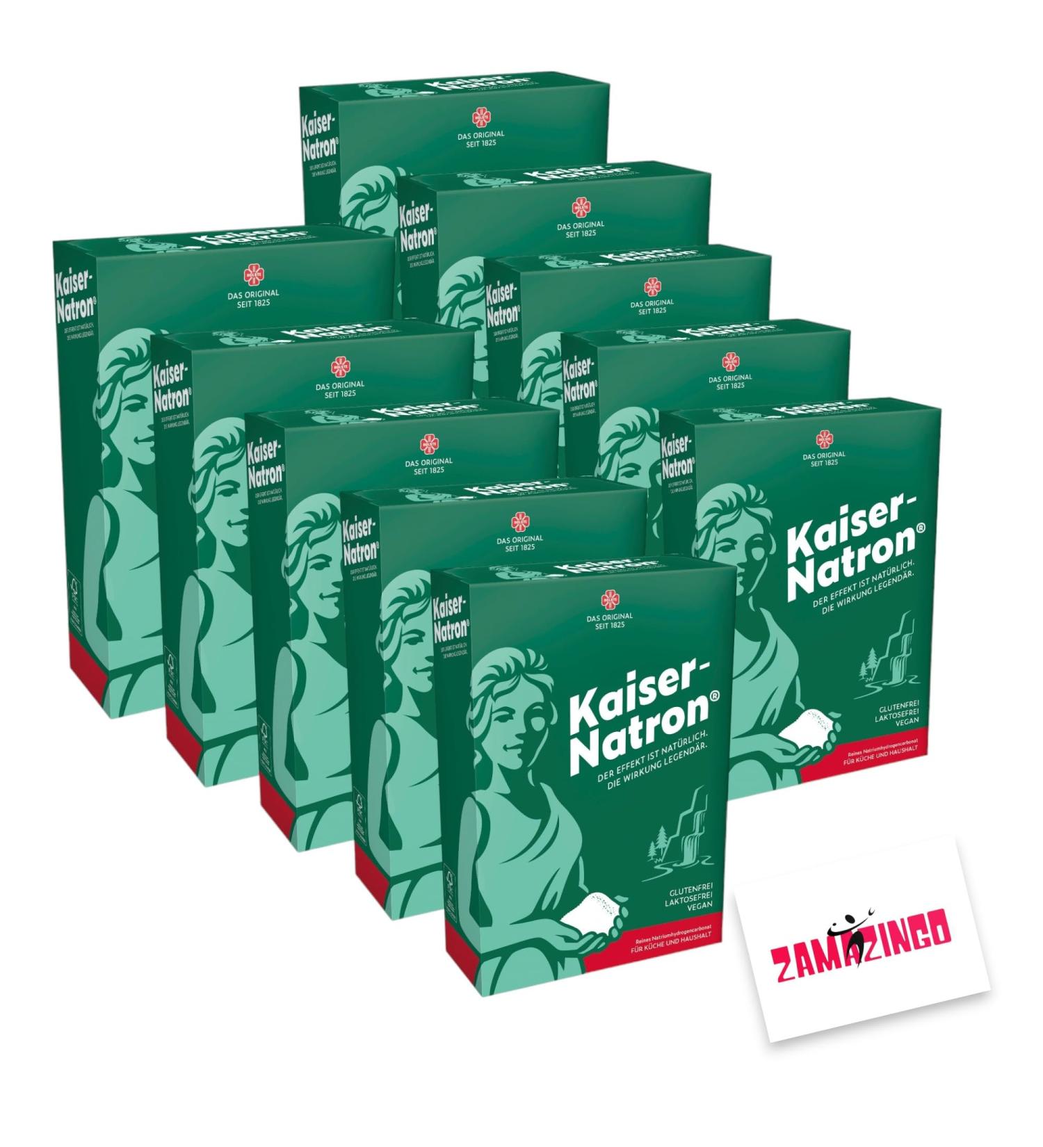 Emperor Natron Powder 10 x 250g | Pure Gluten-Free Sodium Hydrogen Carbonate for Kitchen & Household | Vegan & Lactose-Free + Zama4Zingo Card - Buy Online on GoSupps.com