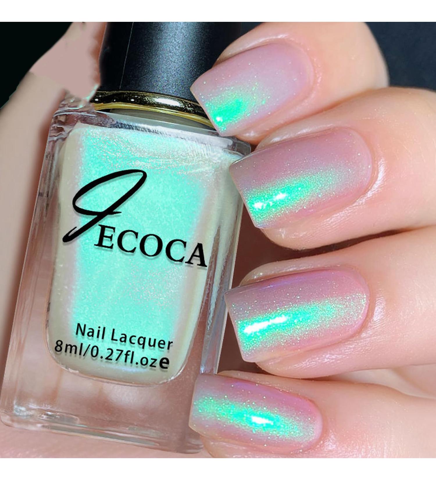 White Pearl Glitter Nail Polish - Chrome Nail Varnish Aurora White Nail Polish Gel Nail Pearlescent Shell Nail Polish Quick Dry No UV Needed(8ml) Pearl Shell - 02 - Buy Online on GoSupps.com